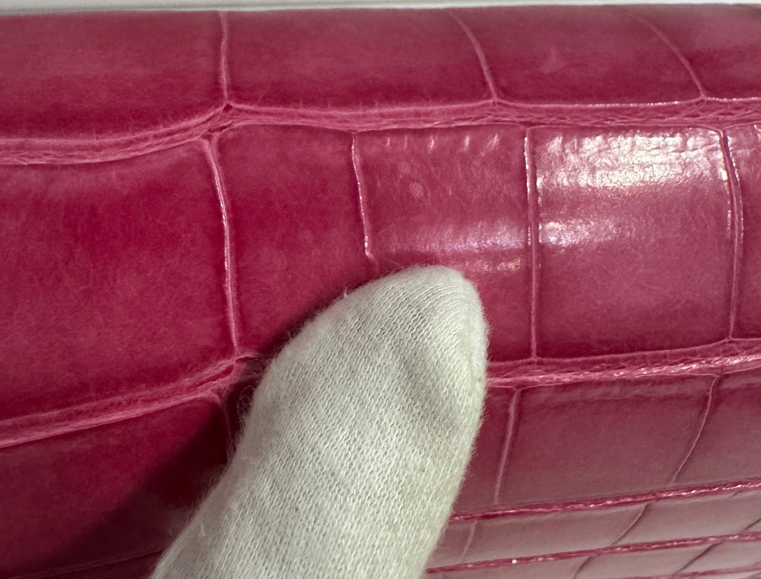 Chanel Pink Ombre Alligator Large Classic Double Flapbag