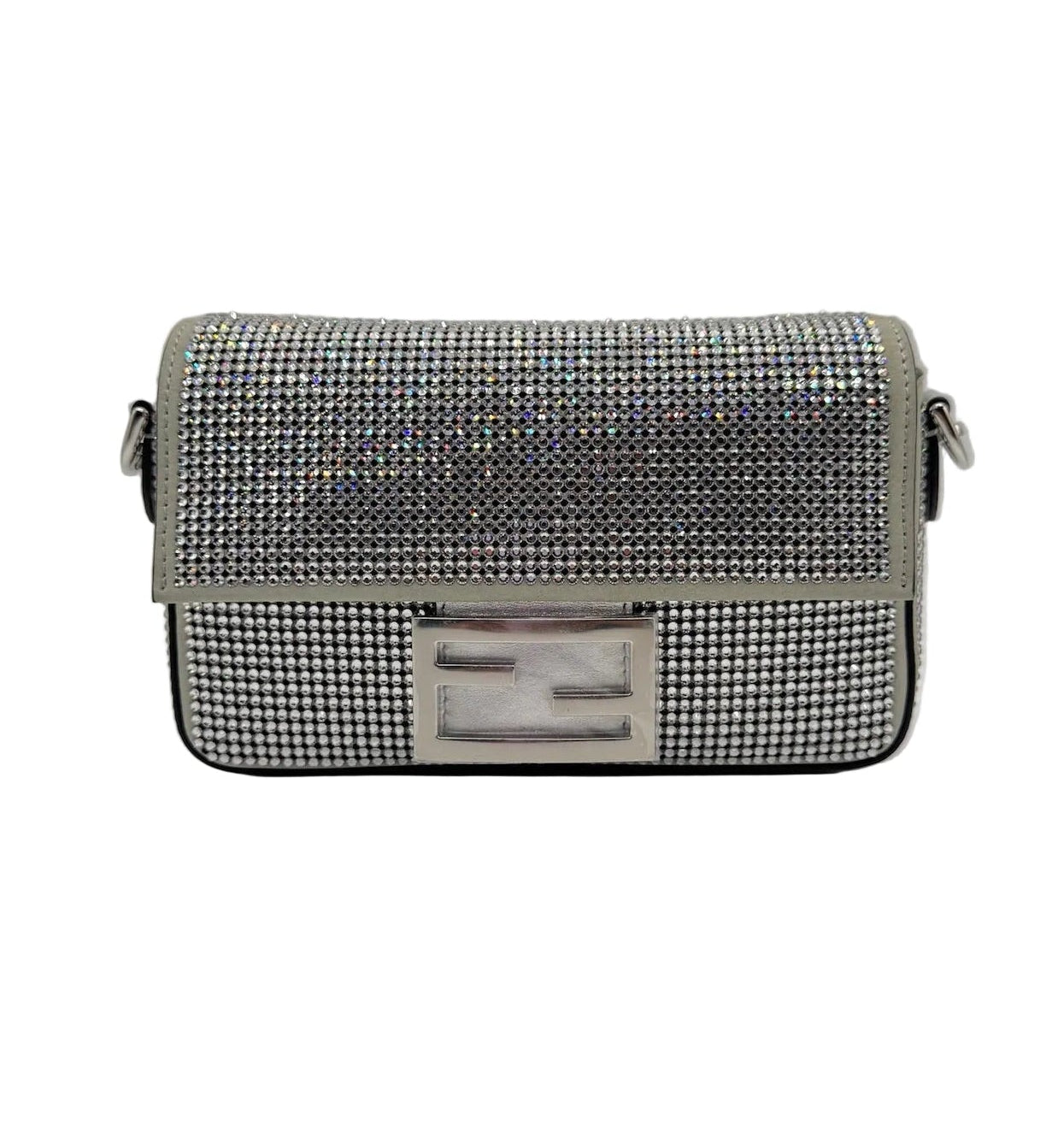 Fendi Mini Silver Crystals Baguette