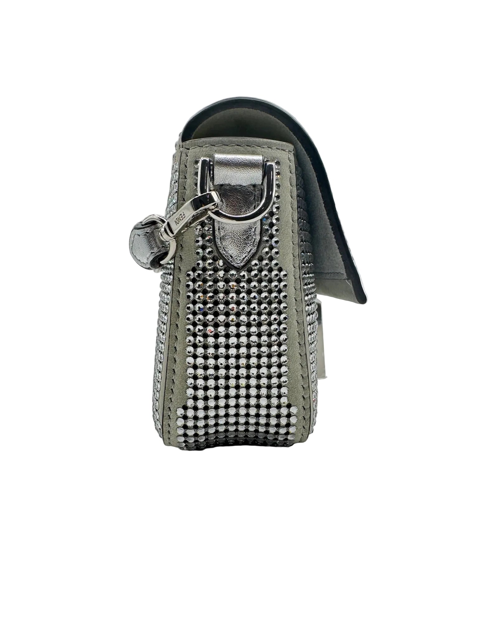 Fendi Mini Silver Crystals Baguette
