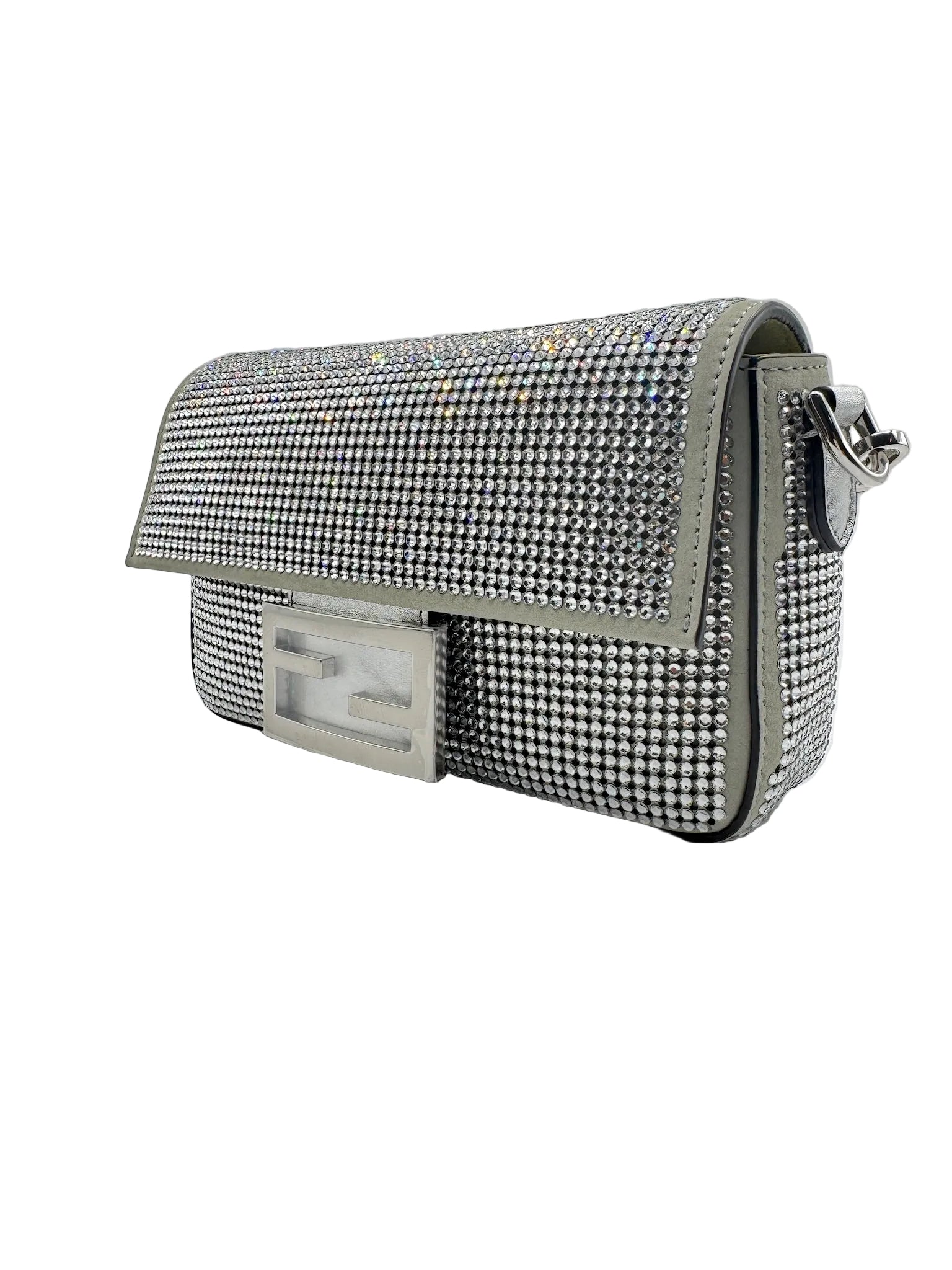 Fendi Mini Silver Crystals Baguette