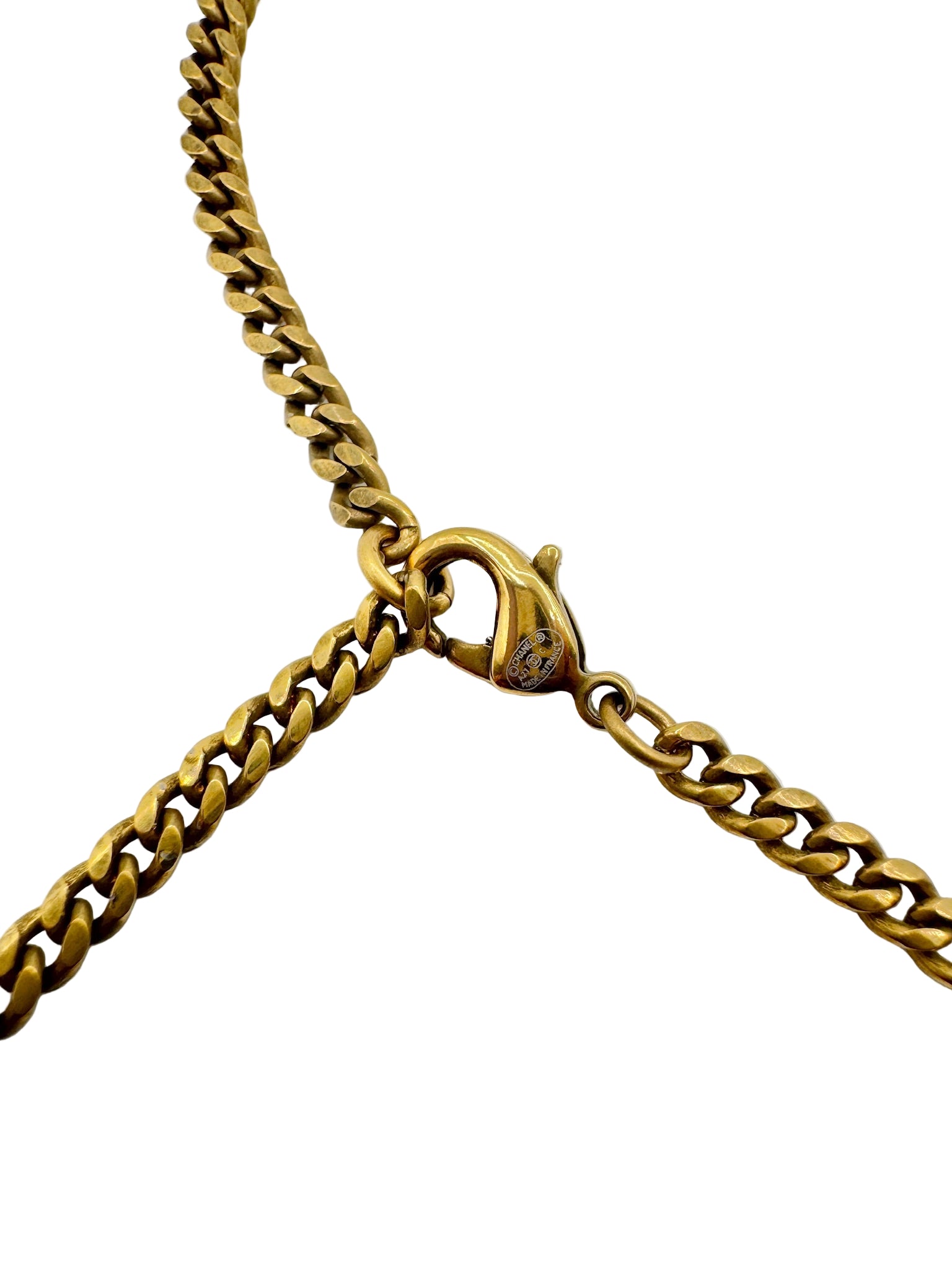 Chanel CC Gold Crystal Necklace