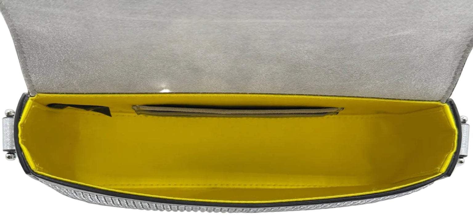 Fendi Mini Silver Crystals Baguette