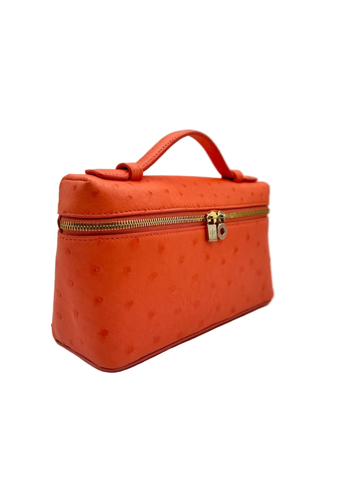 Loro Piana L19 Bright Orange Ostrich Pouch