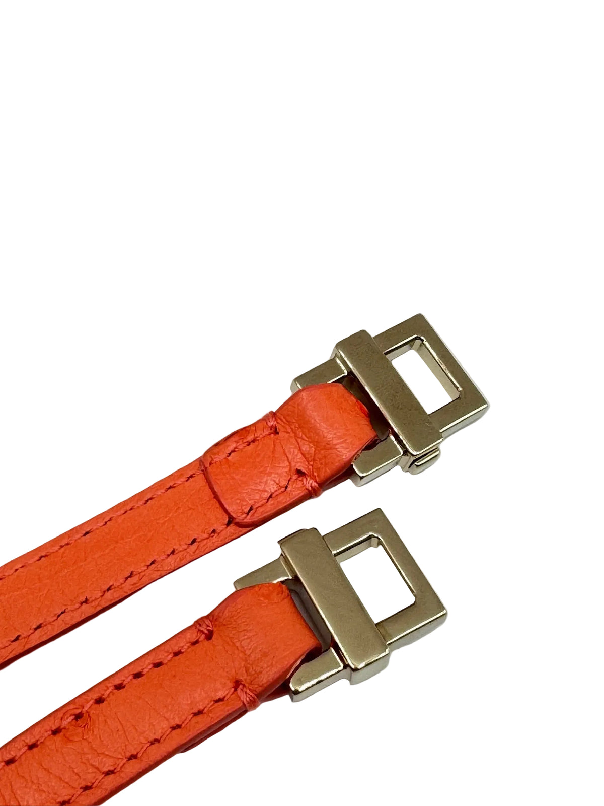 Loro Piana L19 Bright Orange Ostrich Pouch