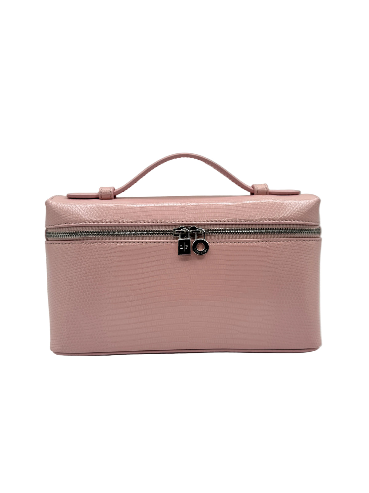 Loro Piana Rose Baby Pink Lizard L19 Pouch