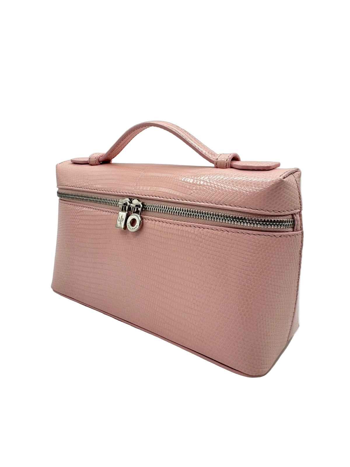 Loro Piana Rose Baby Pink Lizard L19 Pouch