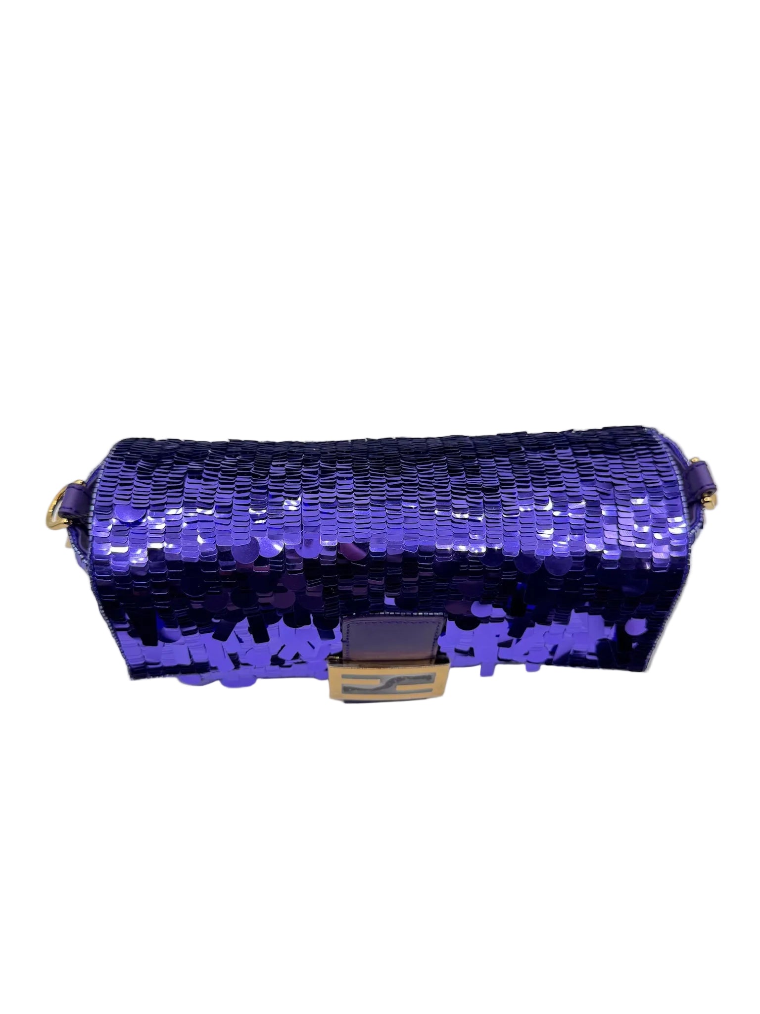 Fendi Purple Sequin Baguette