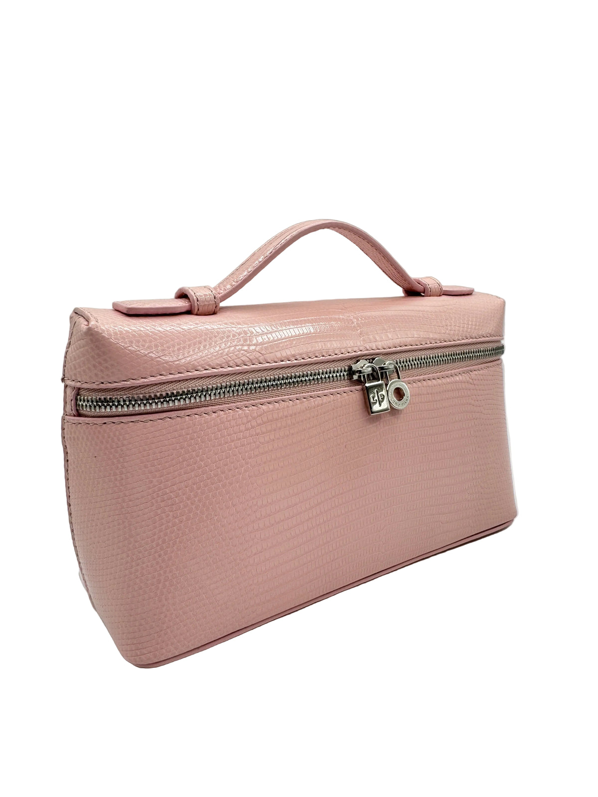 Loro Piana Rose Baby Pink Lizard L19 Pouch