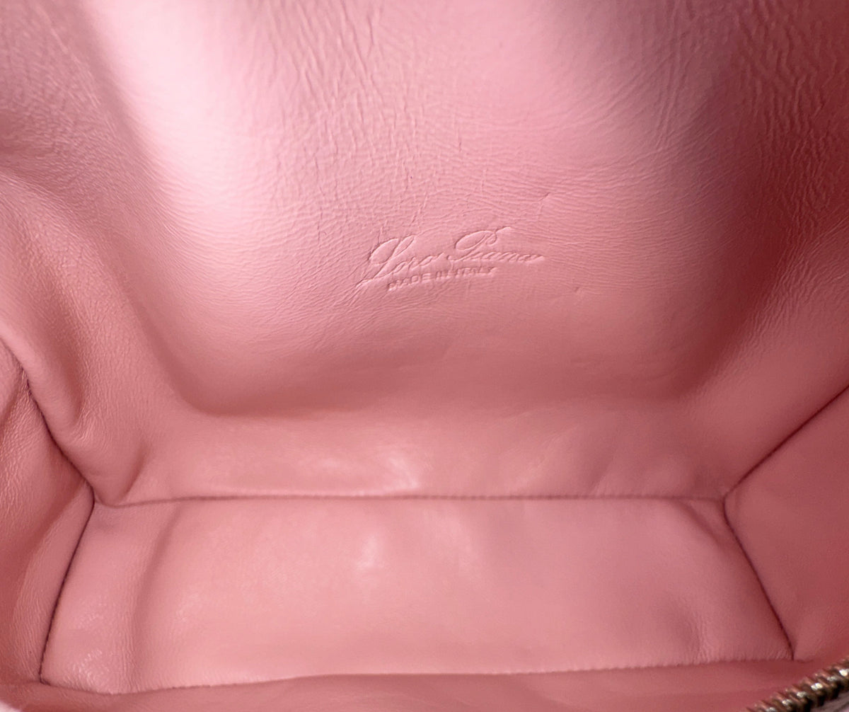 Loro Piana Rose Baby Pink Lizard L19 Pouch