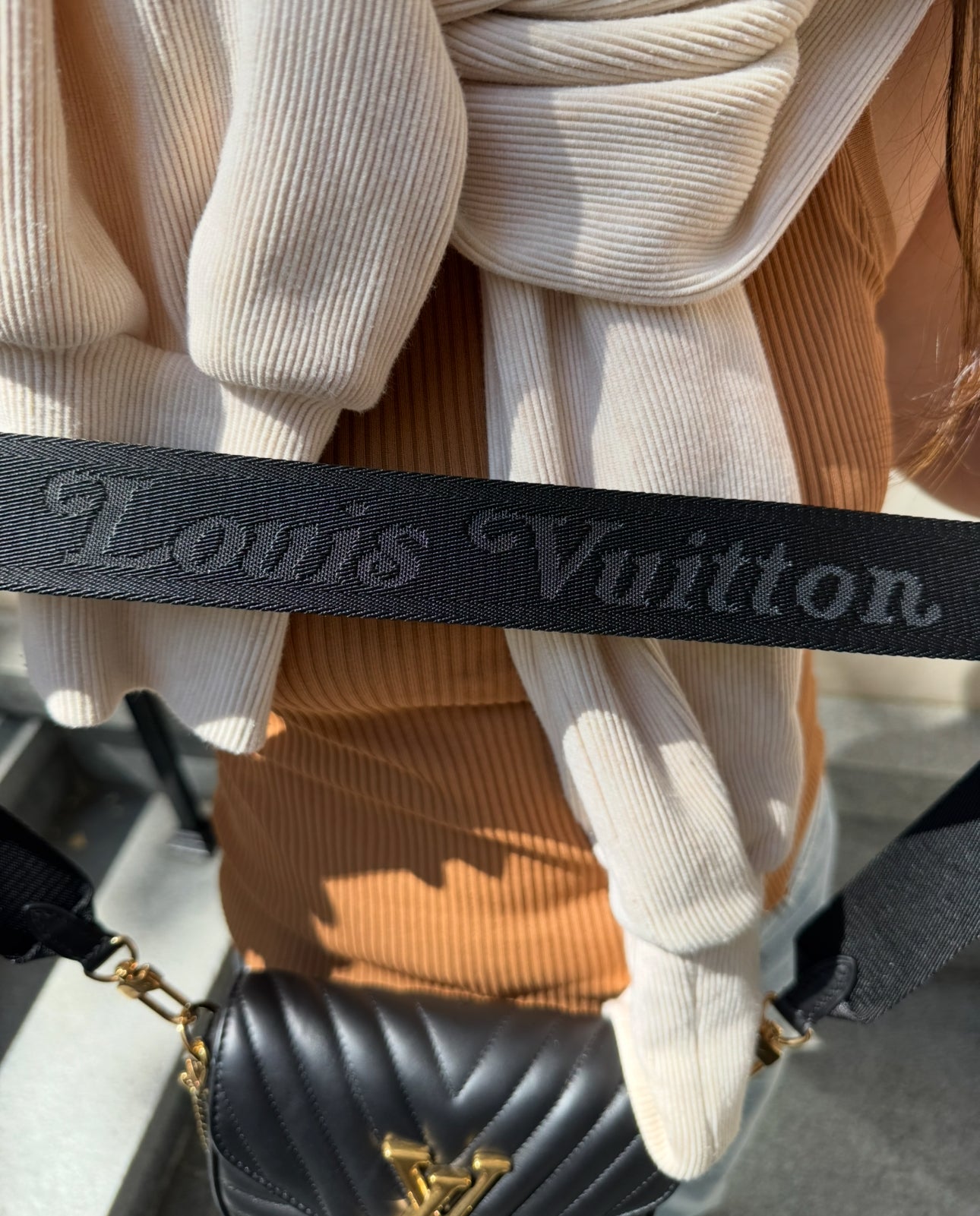 Louis Vuitton Black Leather New Wave Multi Pochette