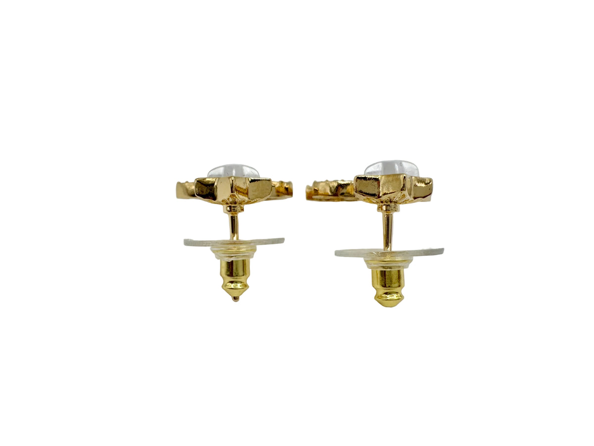 CHANEL Gold Star and CC Stud Earrings