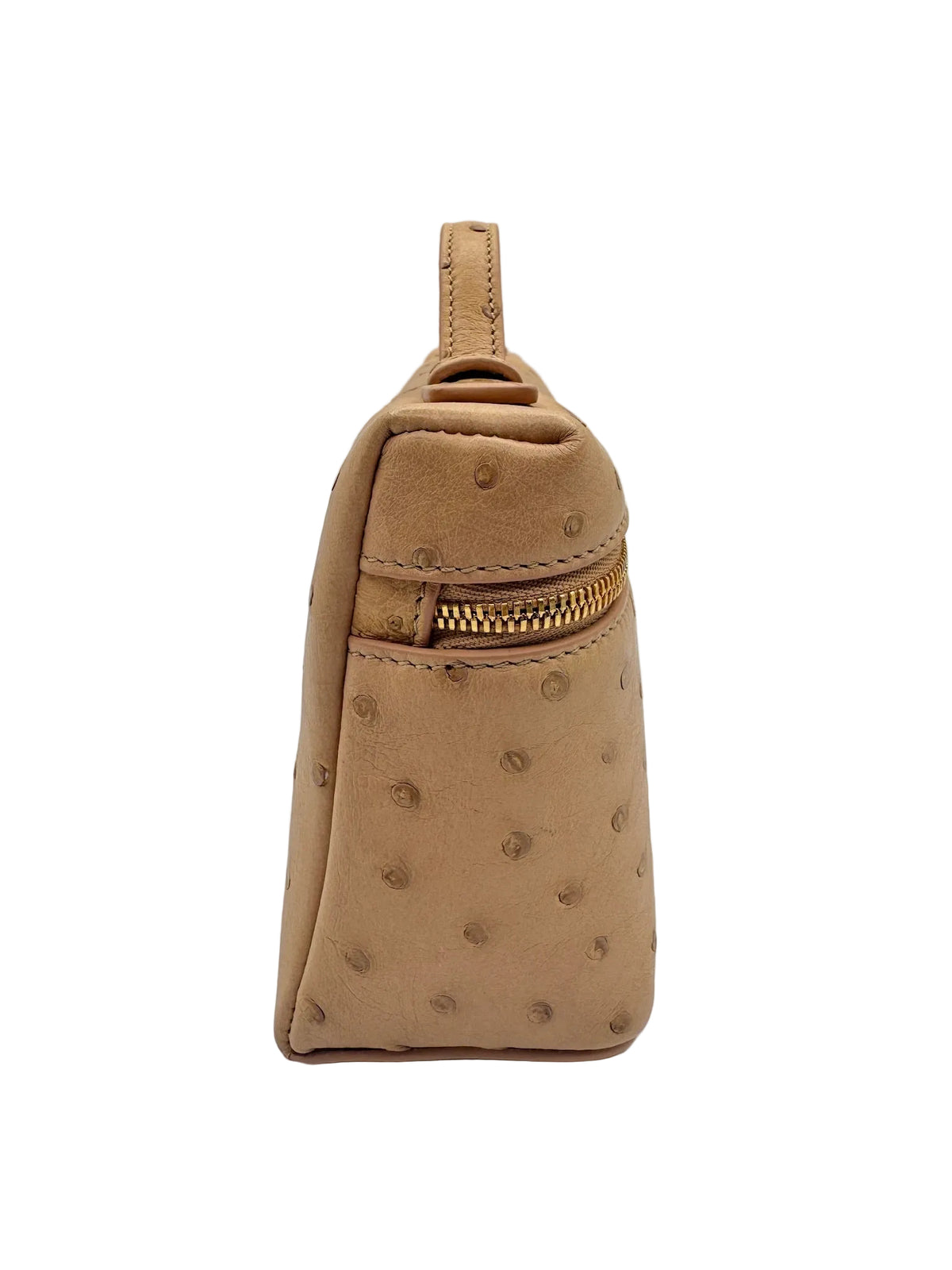 Loro Piana L19 Beige Ostrich Pouch