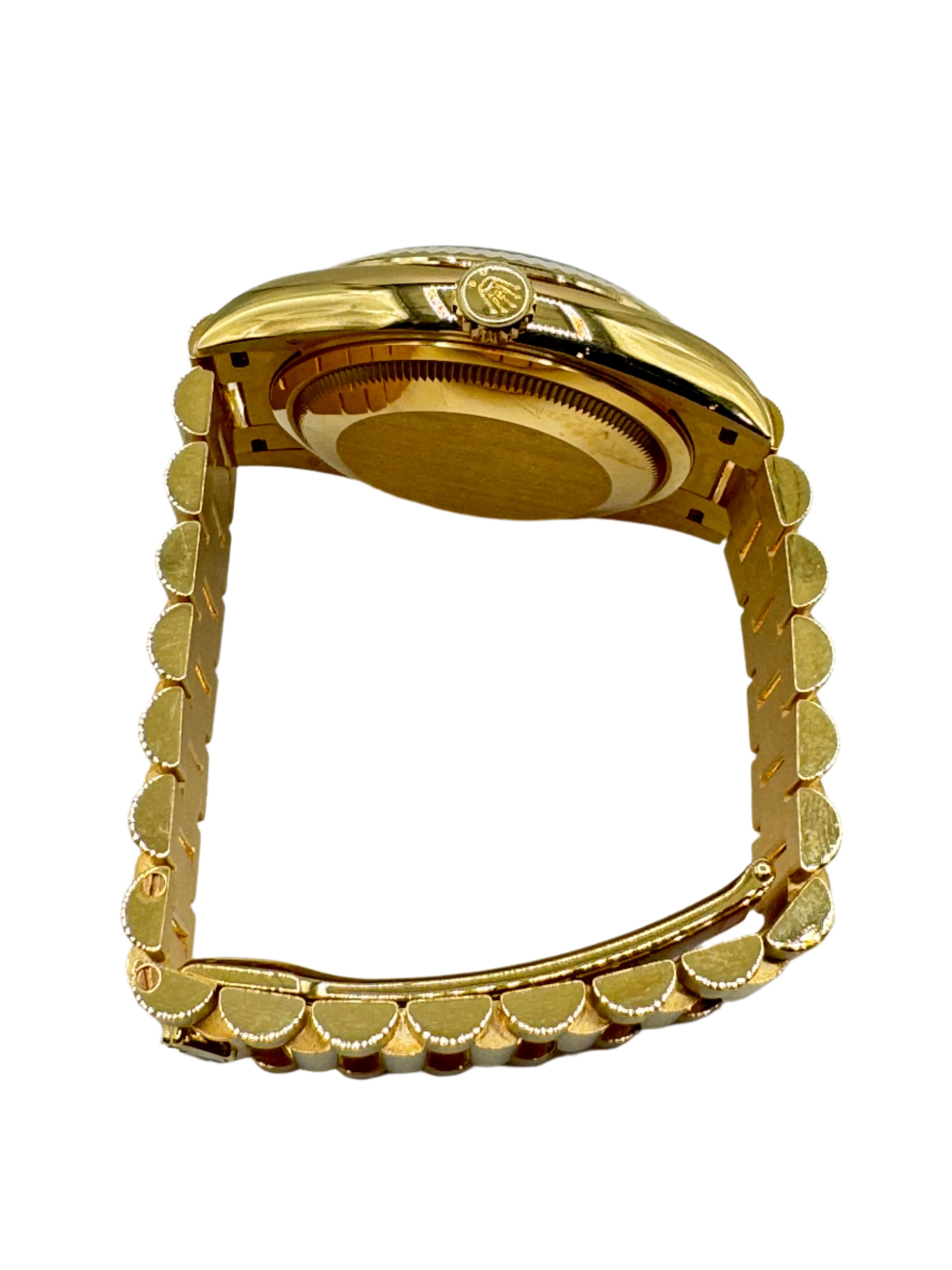 Rolex 36MM Day Date Yellow Gold and Dark Gray Dial with Diamonds