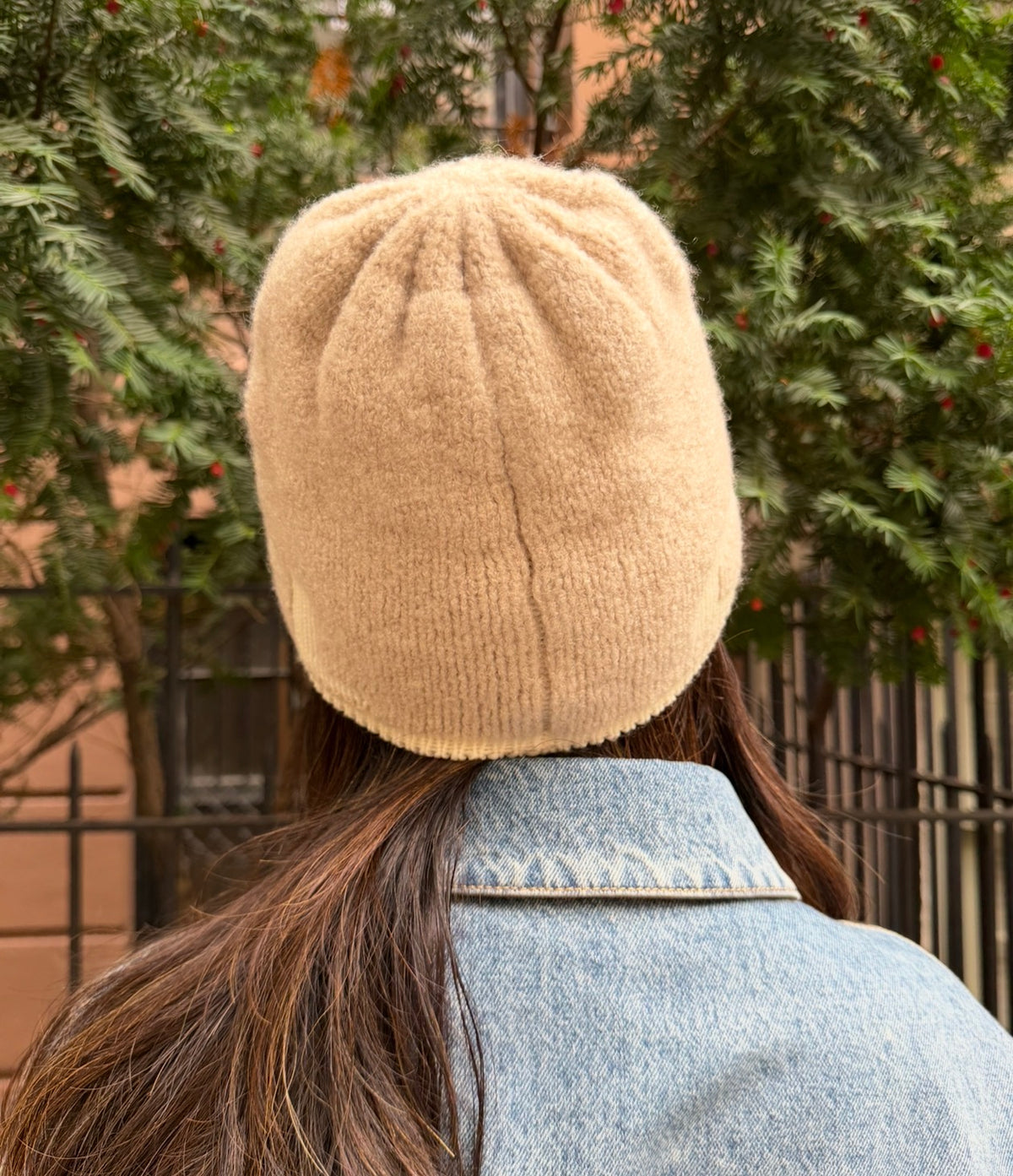 Chanel Beige and White Beanie