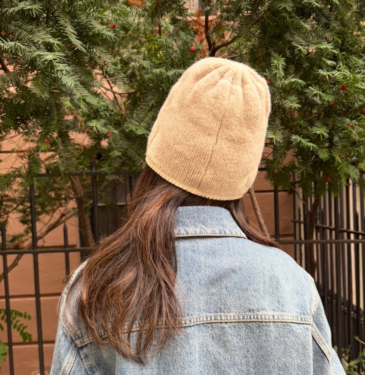 Chanel Beige and White Beanie