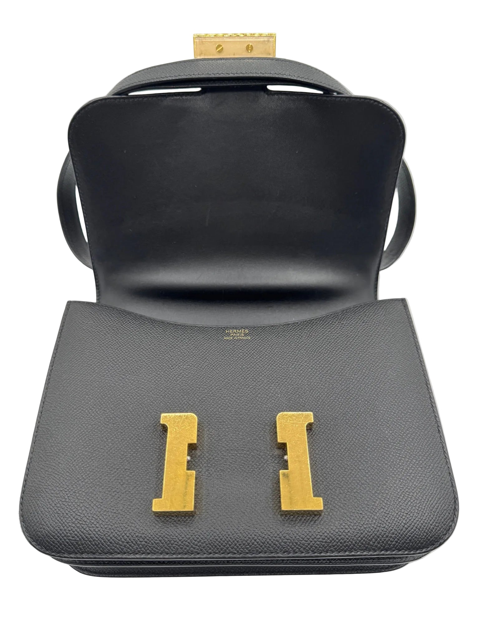 Hermès Constance 24 Black Noir Epsom Bag with Gold Hardware