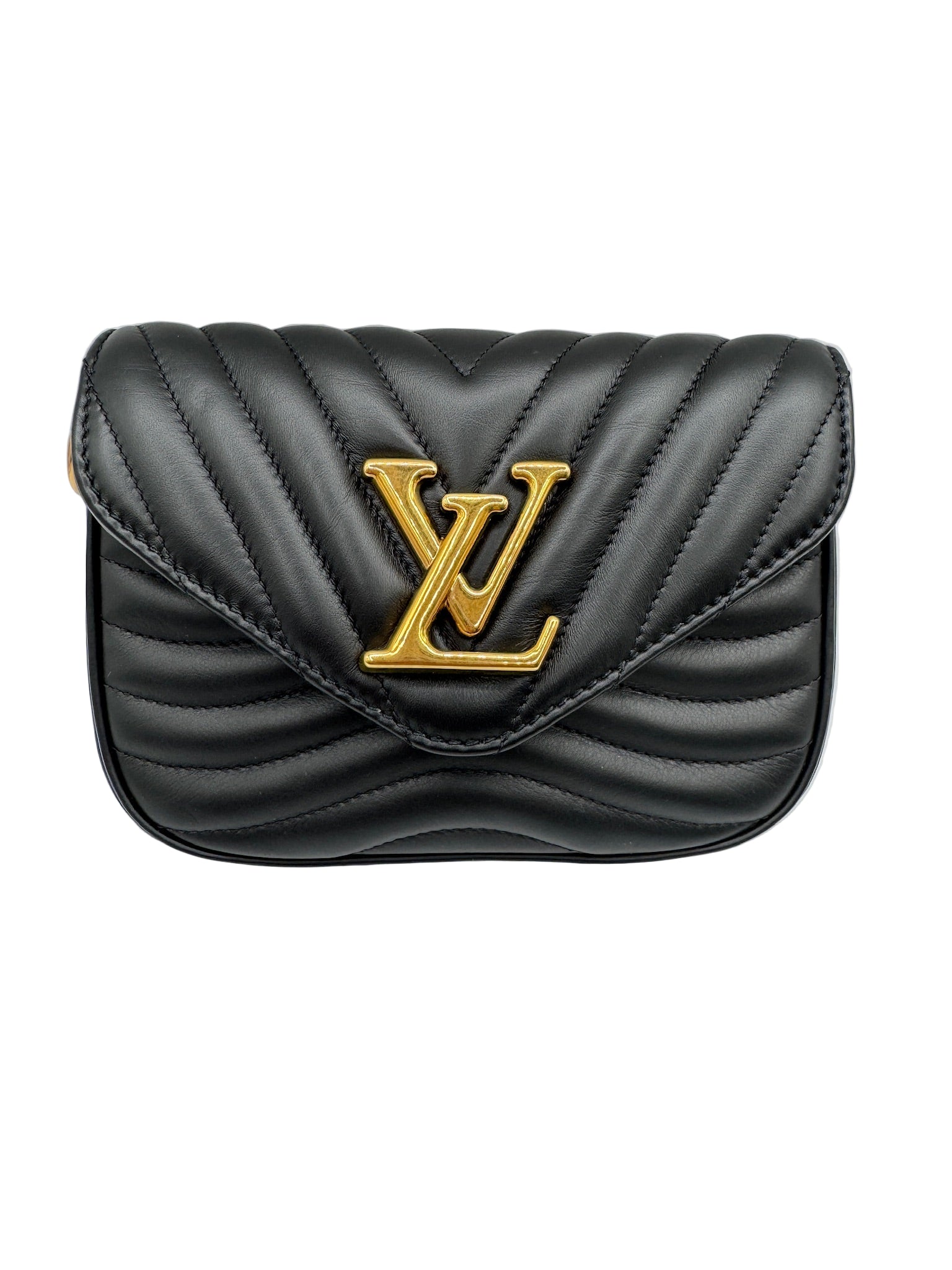 Louis Vuitton Black Leather New Wave Multi Pochette