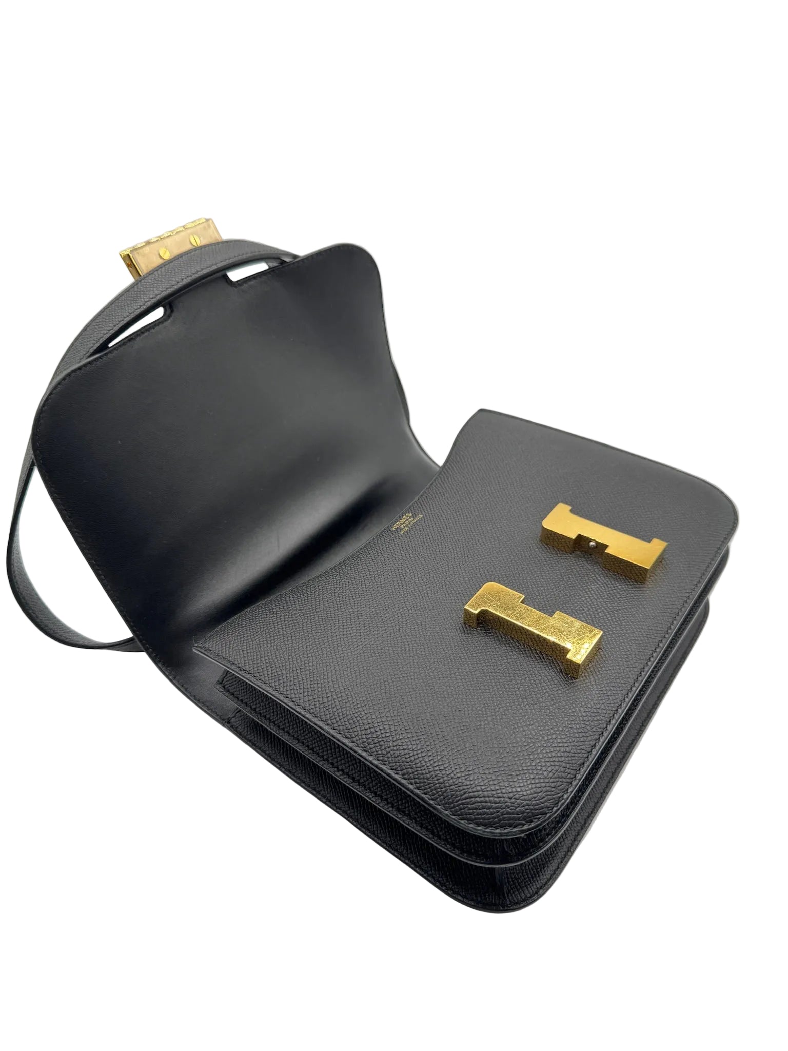 Hermès Constance 24 Black Noir Epsom Bag with Gold Hardware