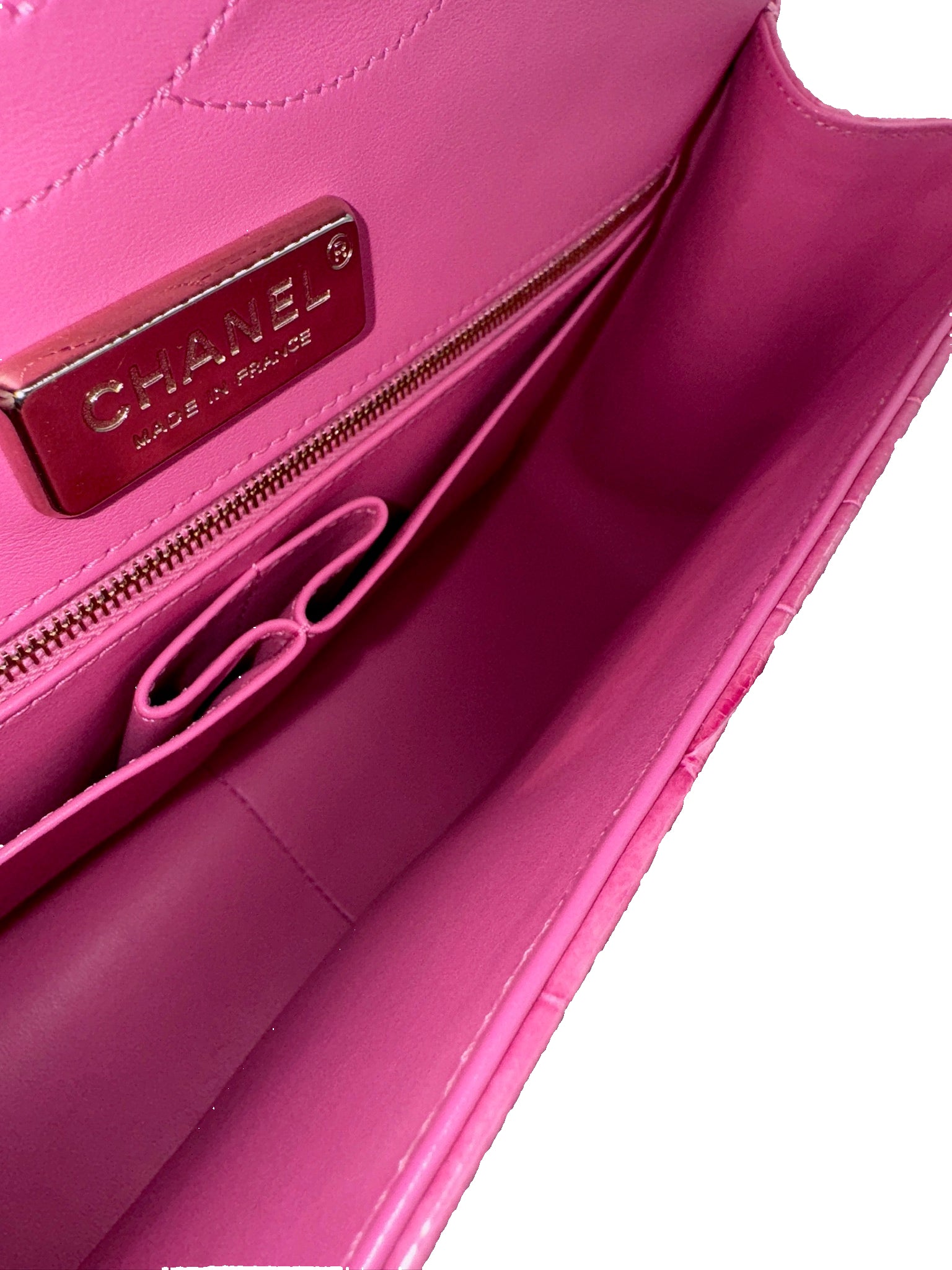 Chanel Pink Ombre Alligator Large Classic Double Flapbag