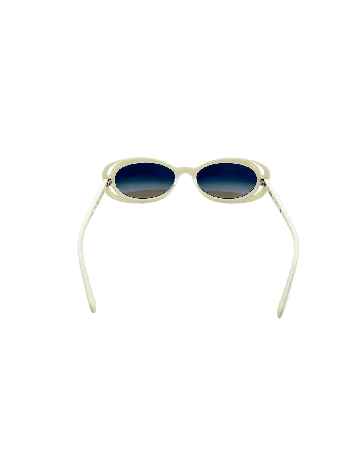 Chanel White Oval Sunglasses