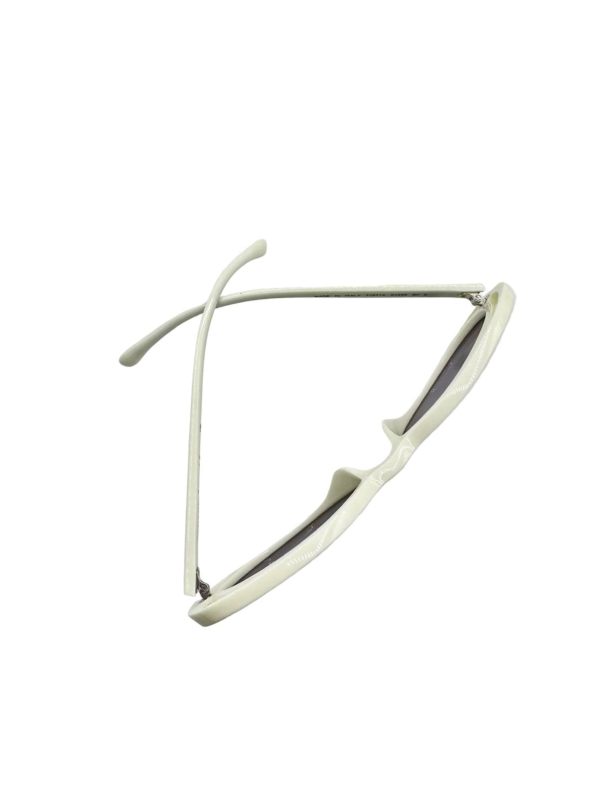 Chanel White Oval Sunglasses