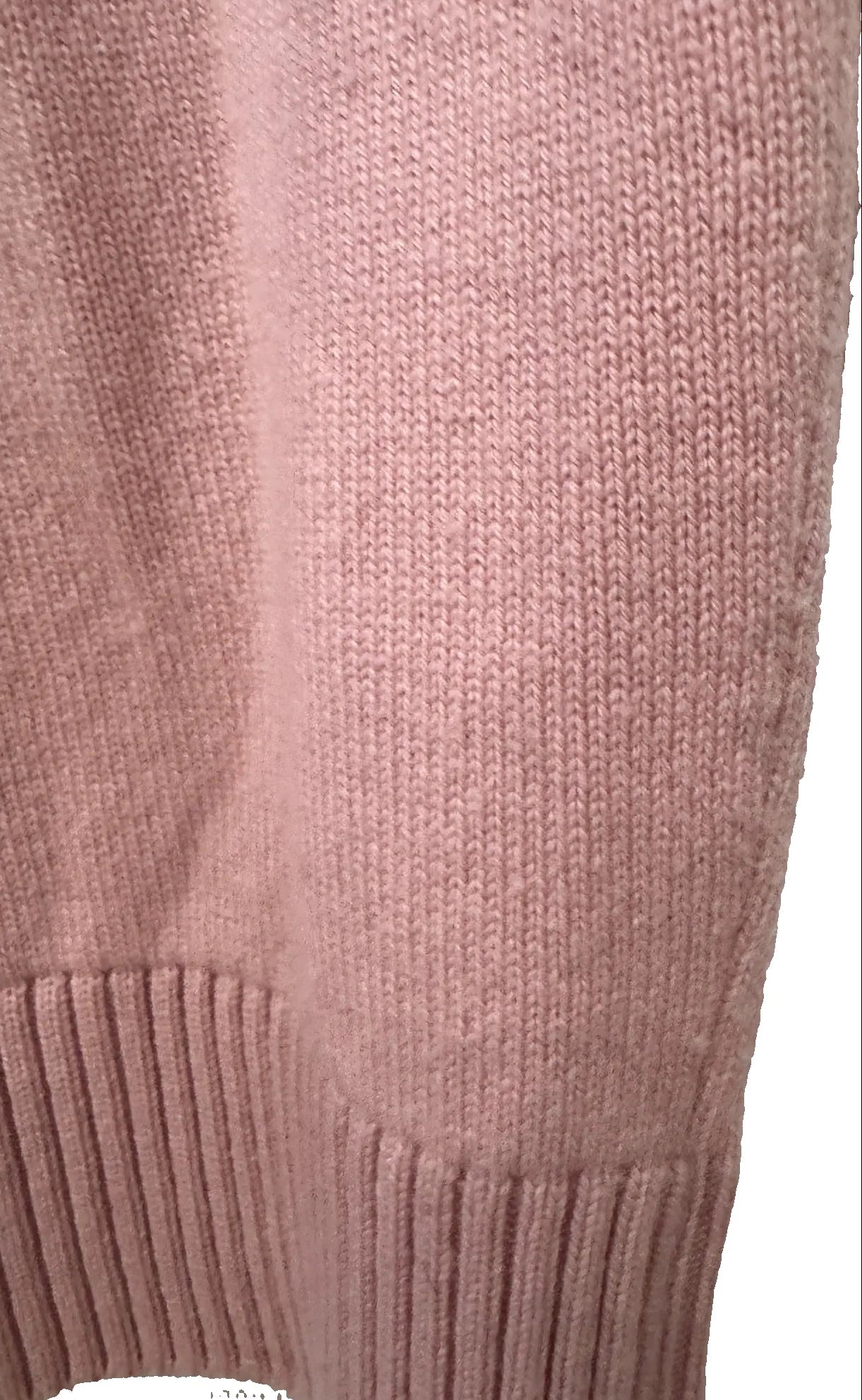 Chanel Cashmere Baby Pink with Navy Blue Belted Cardigan