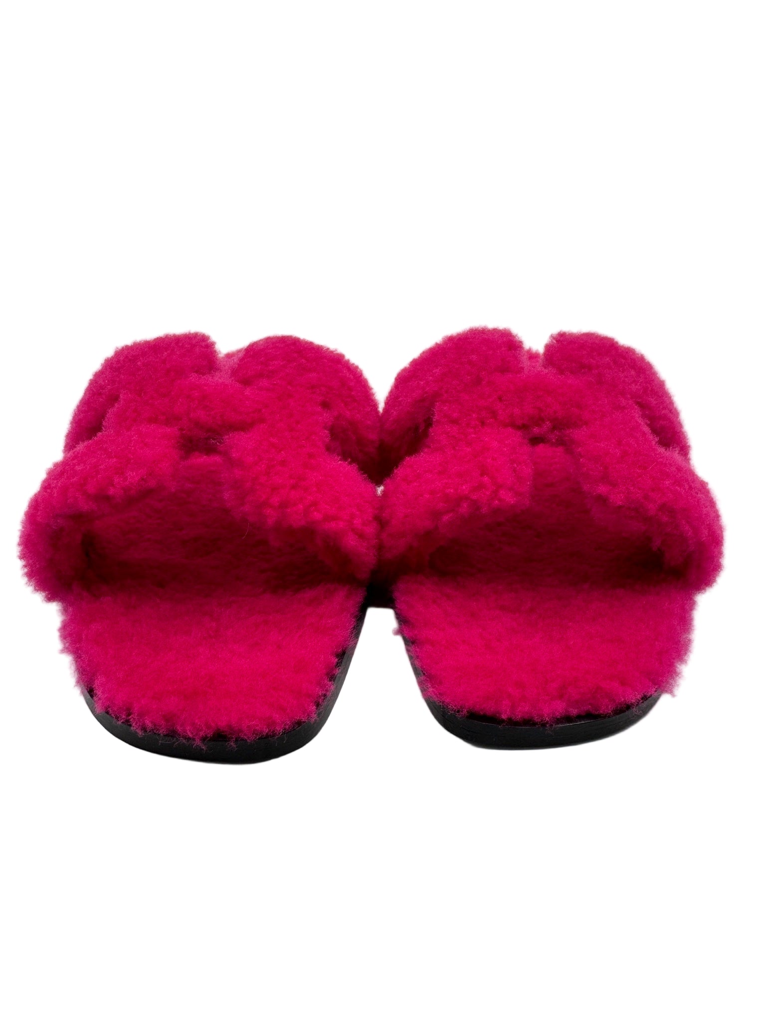 Hermès Hot Pink Shearling Orans
