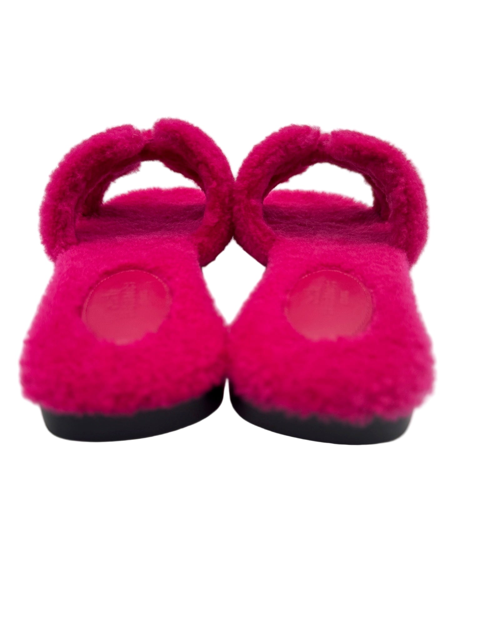 Hermès Hot Pink Shearling Orans