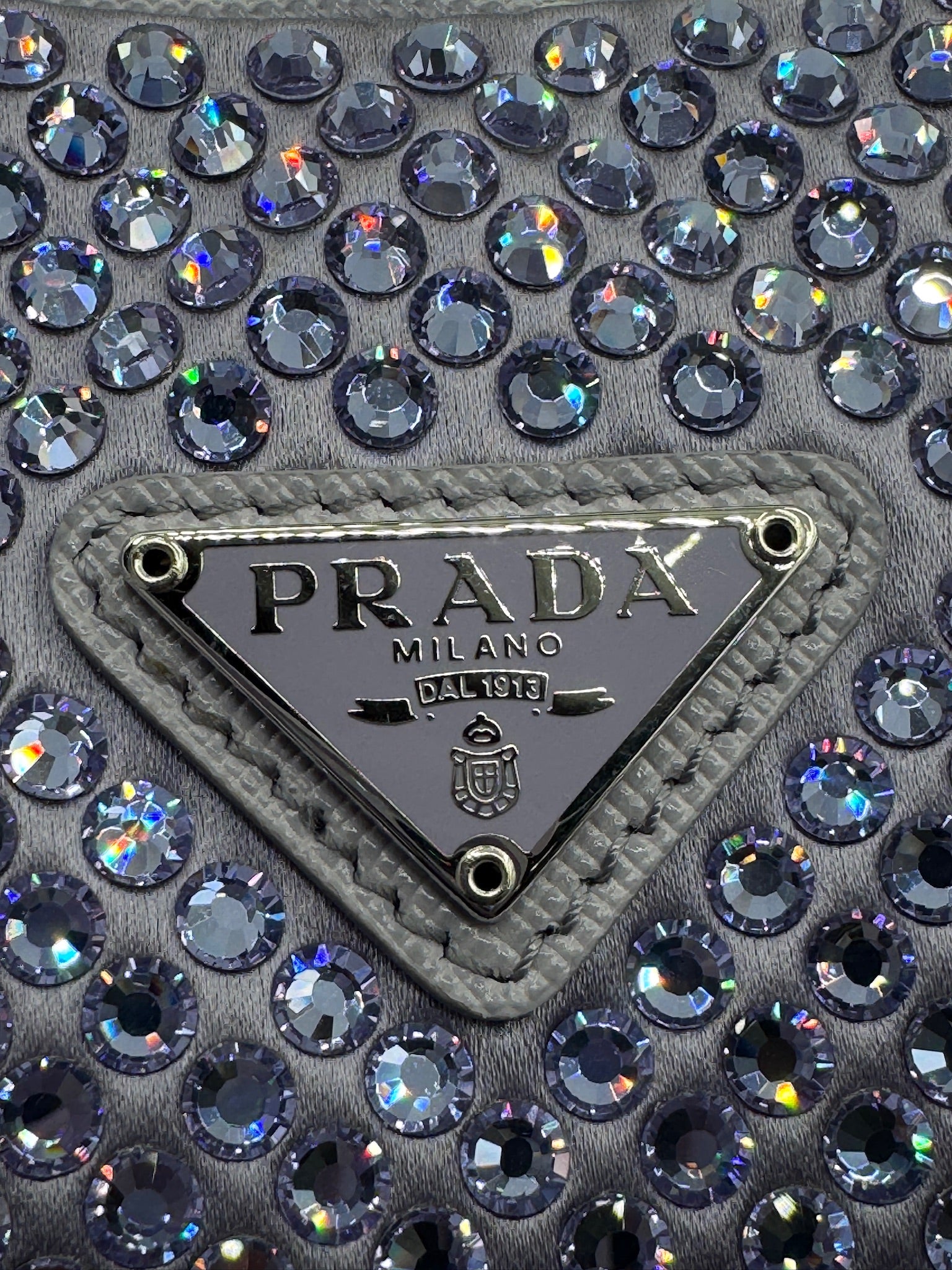 Prada Purple Crystal Mini Re-Edition Bag