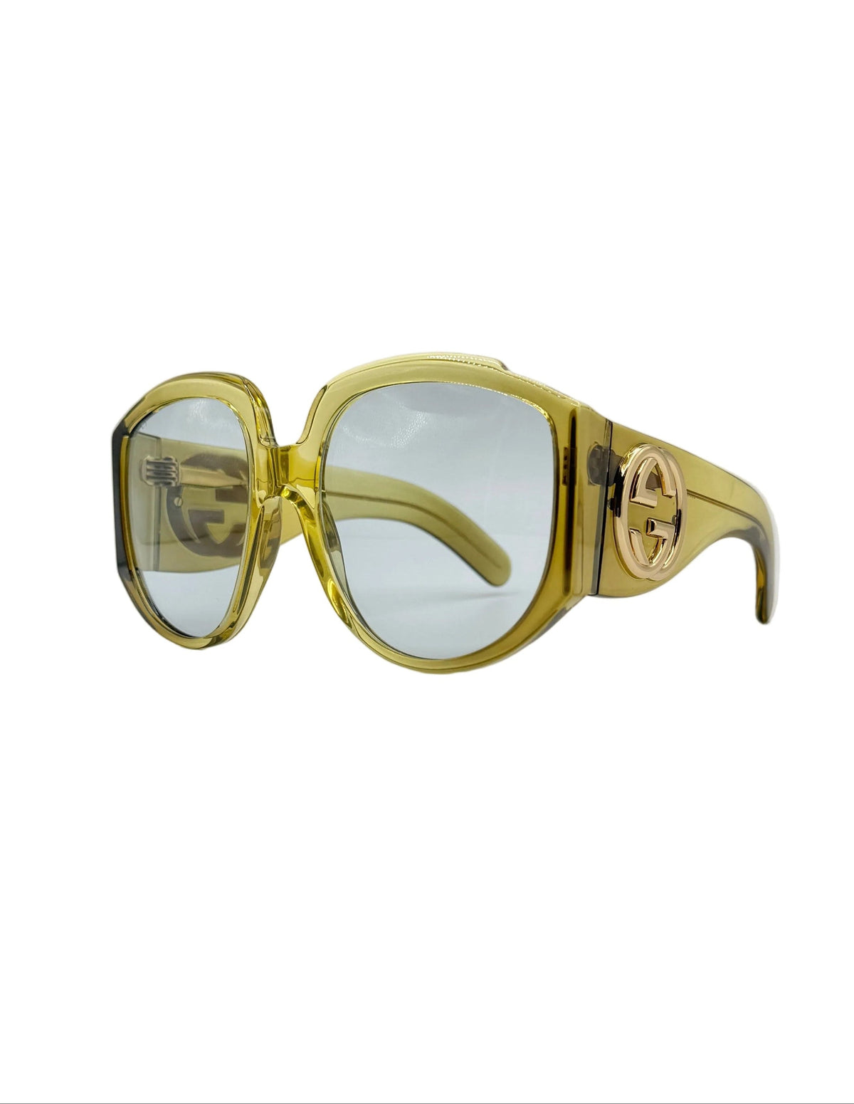 Gucci Khaki Green Oversized Sunglasses