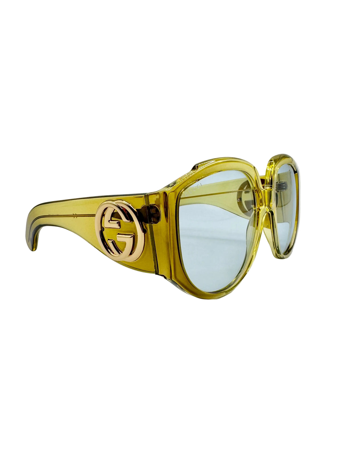 Gucci Khaki Green Oversized Sunglasses
