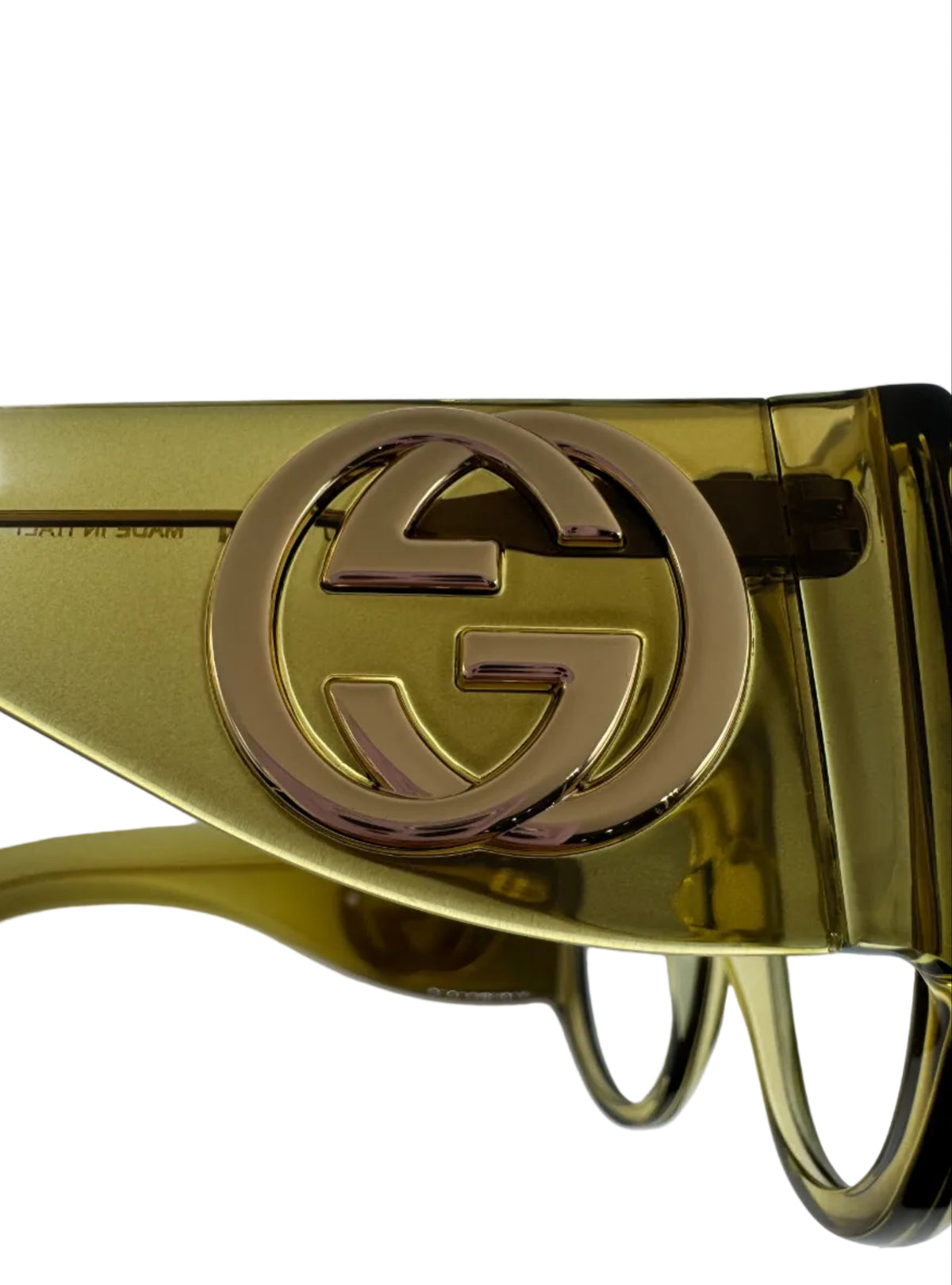 Gucci Khaki Green Oversized Sunglasses