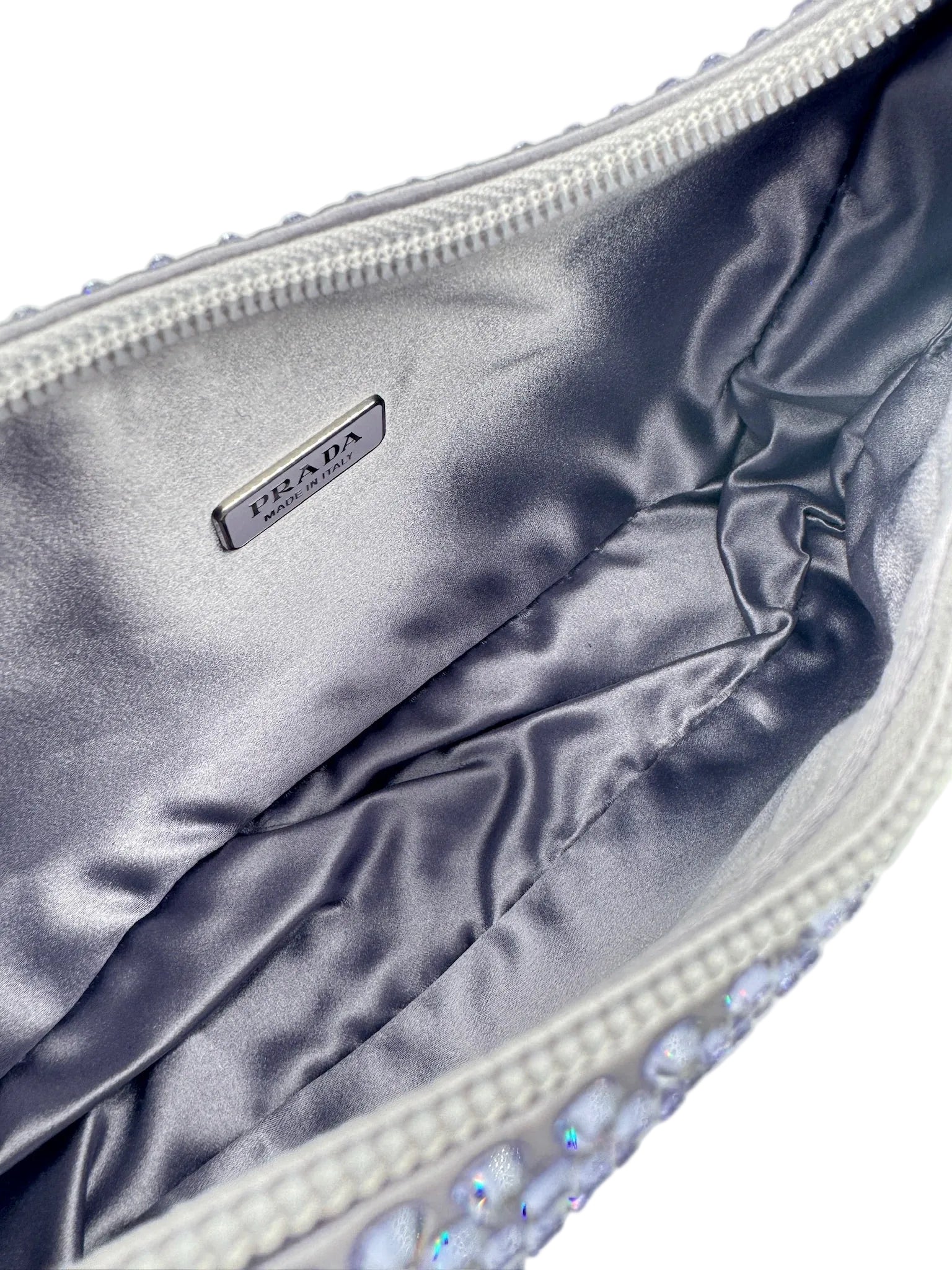 Prada Purple Crystal Mini Re-Edition Bag