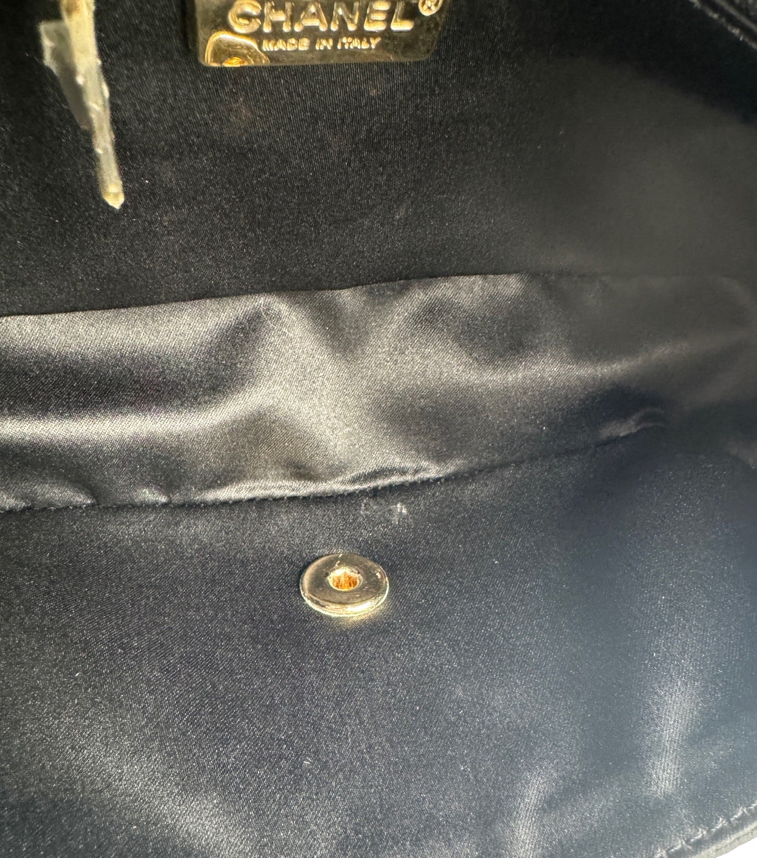 Chanel 2019 SS Black with White Pearls Mini Classic Flapbag