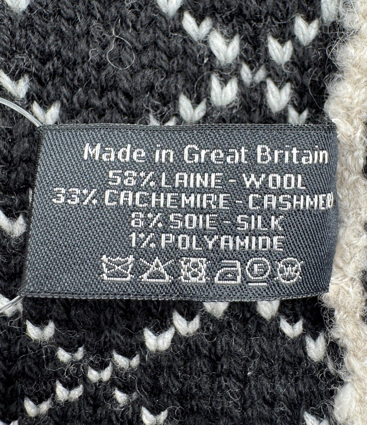 Chanel Beige Beanie with Black CC Logo