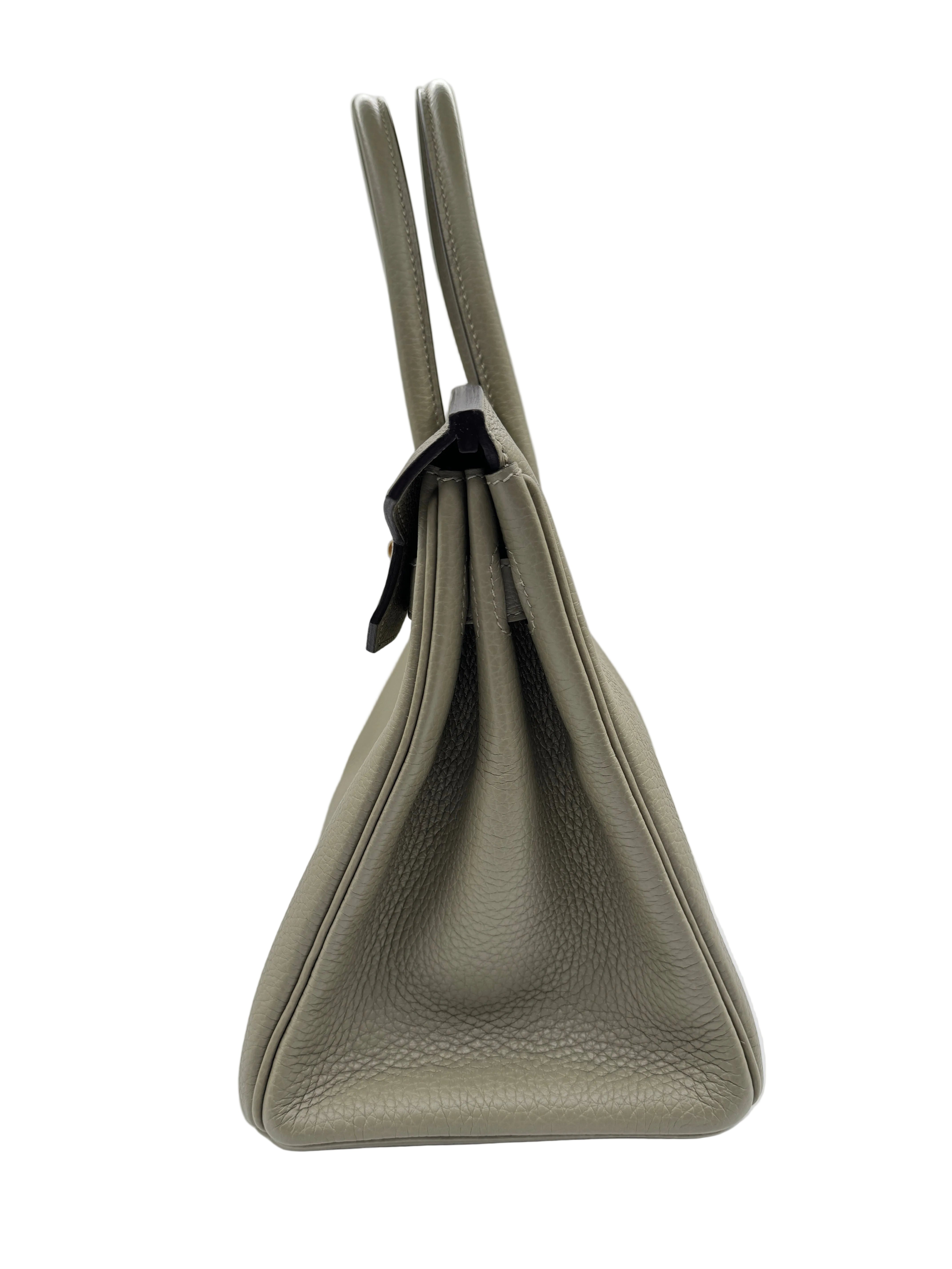 Hermès Birkin 30 Sauge Clemence Leather with Gold Hardware