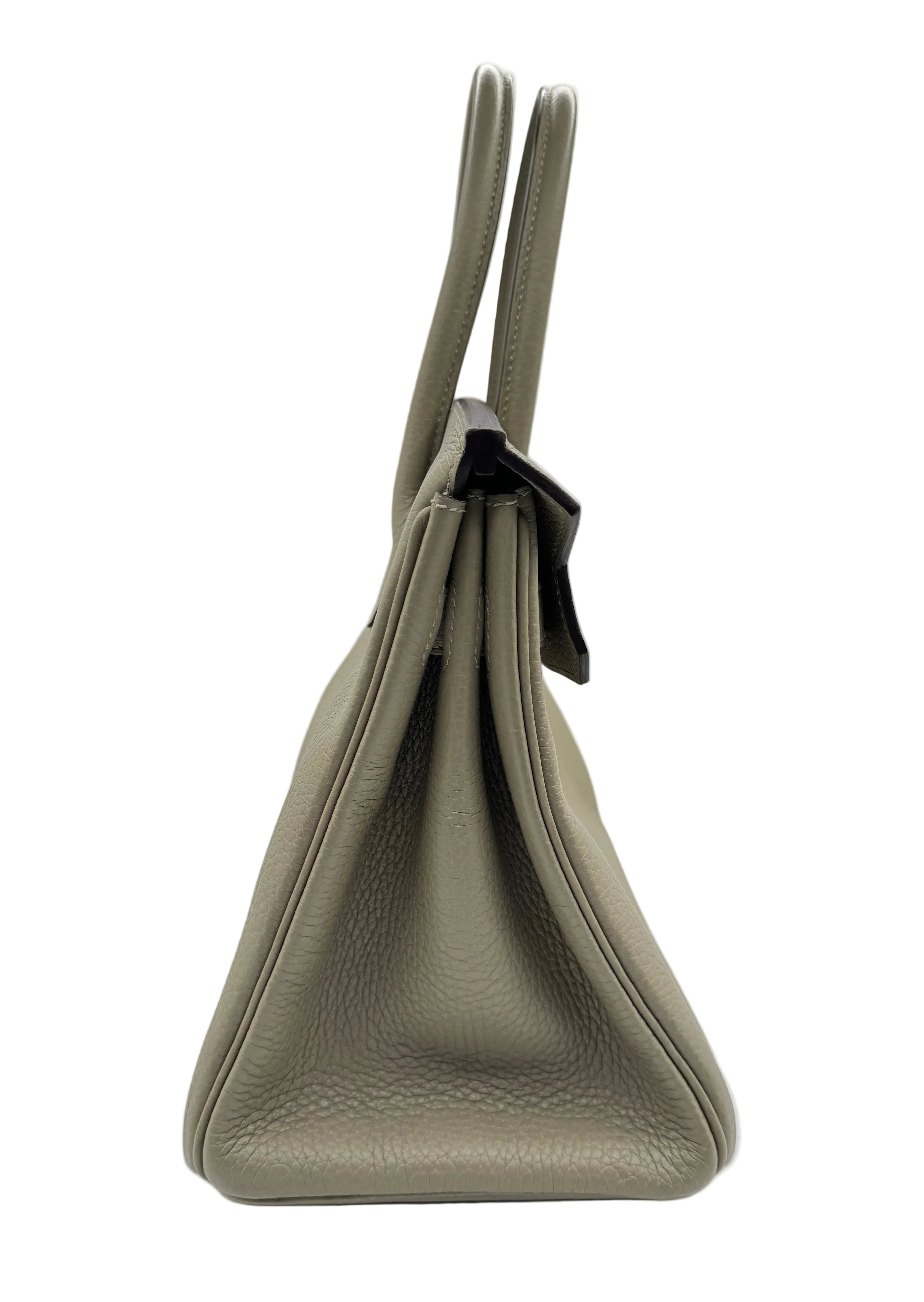 Hermès Birkin 30 Sauge Clemence Leather with Gold Hardware