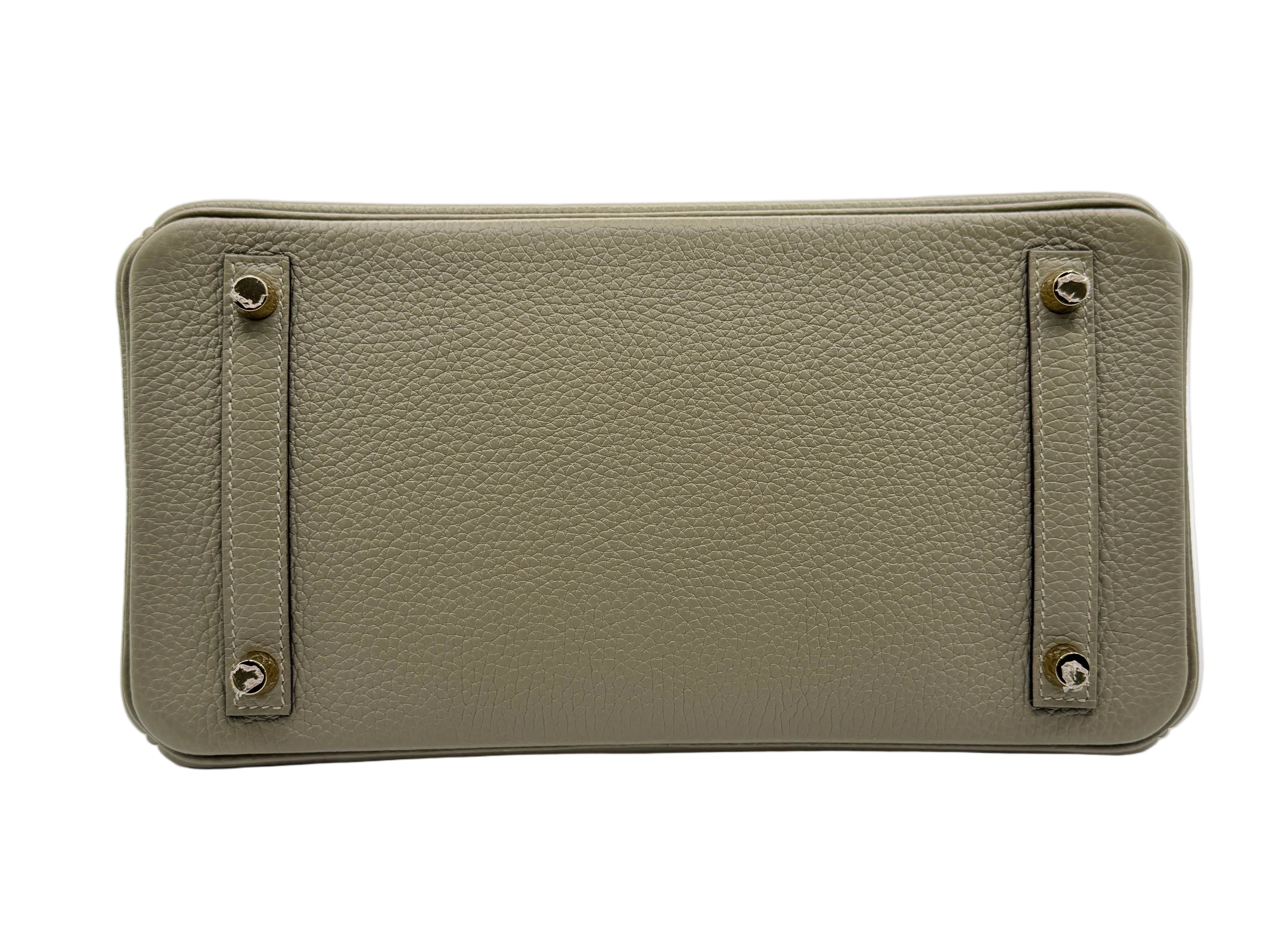 Hermès Birkin 30 Sauge Clemence Leather with Gold Hardware