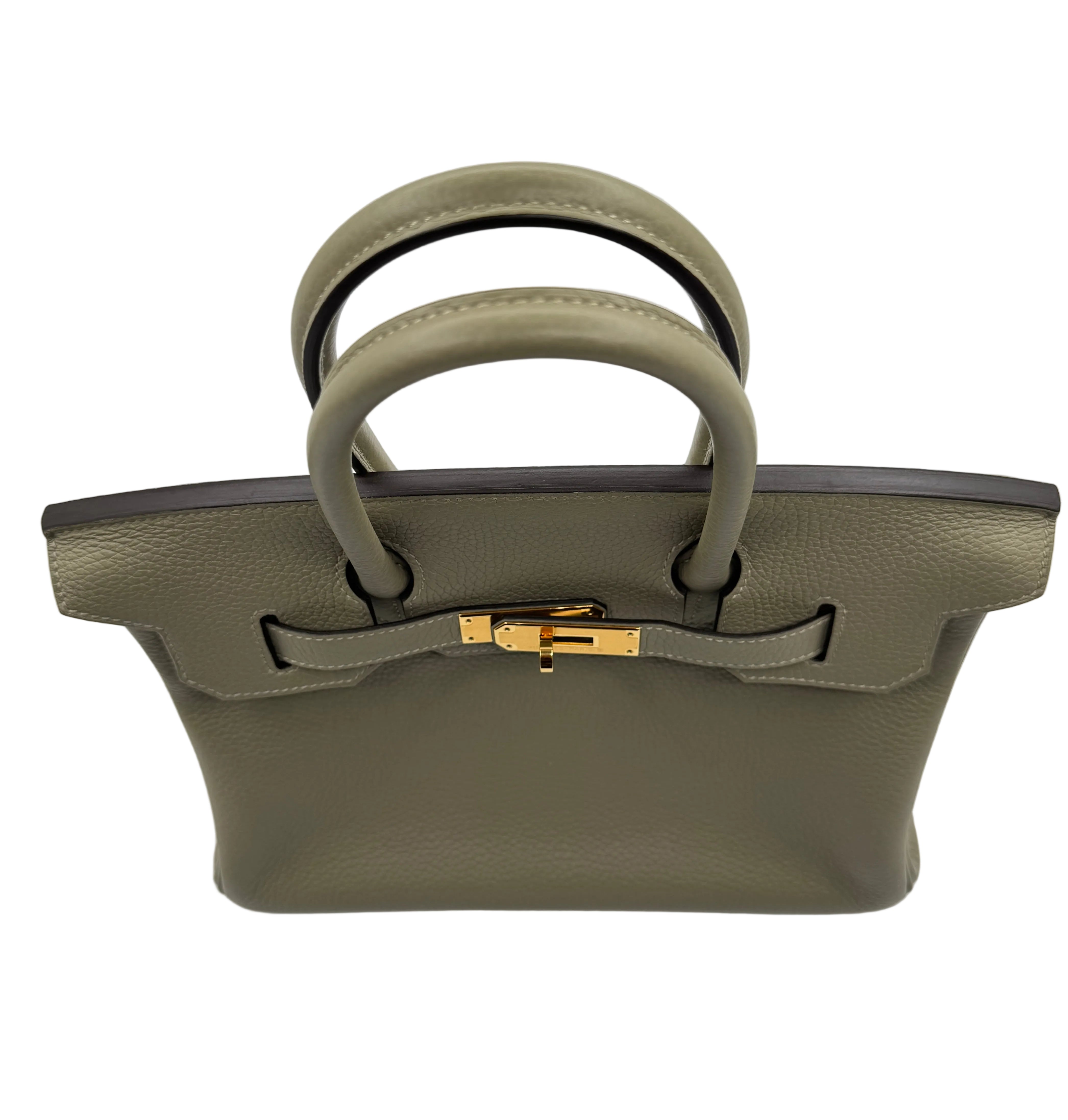 Hermès Birkin 30 Sauge Clemence Leather with Gold Hardware