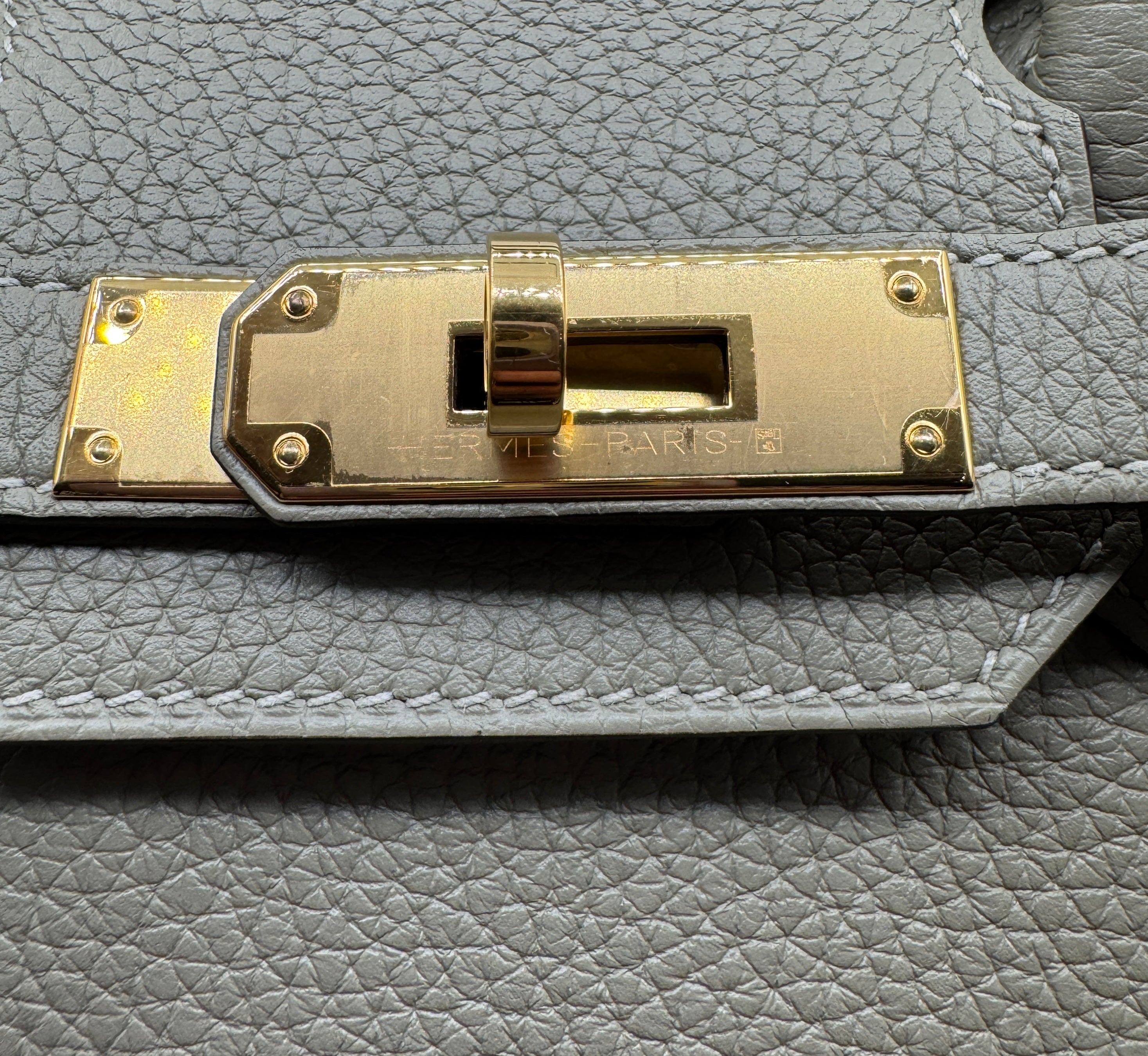 Hermès Birkin 30 Sauge Clemence Leather with Gold Hardware