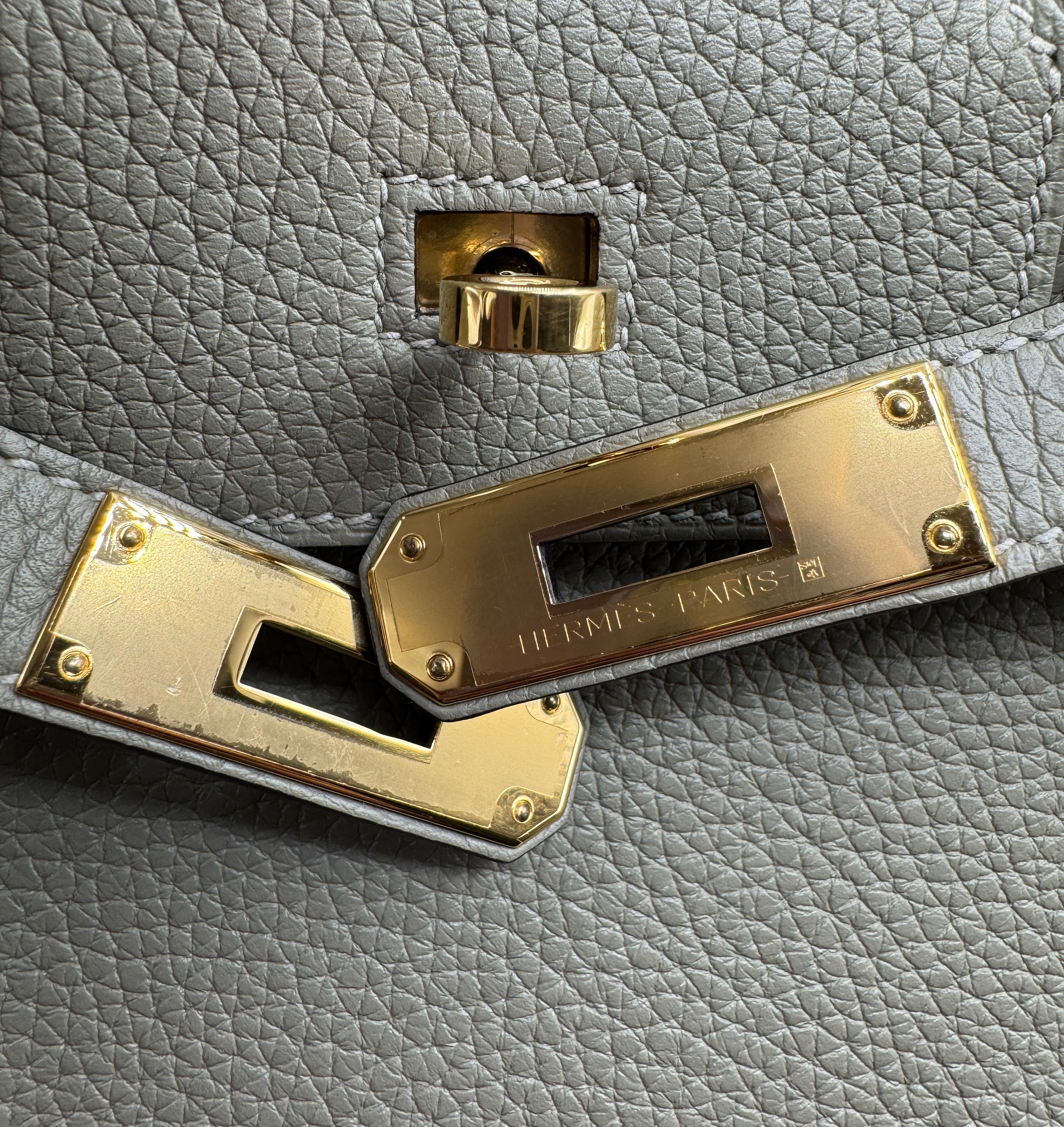 Hermès Birkin 30 Sauge Clemence Leather with Gold Hardware