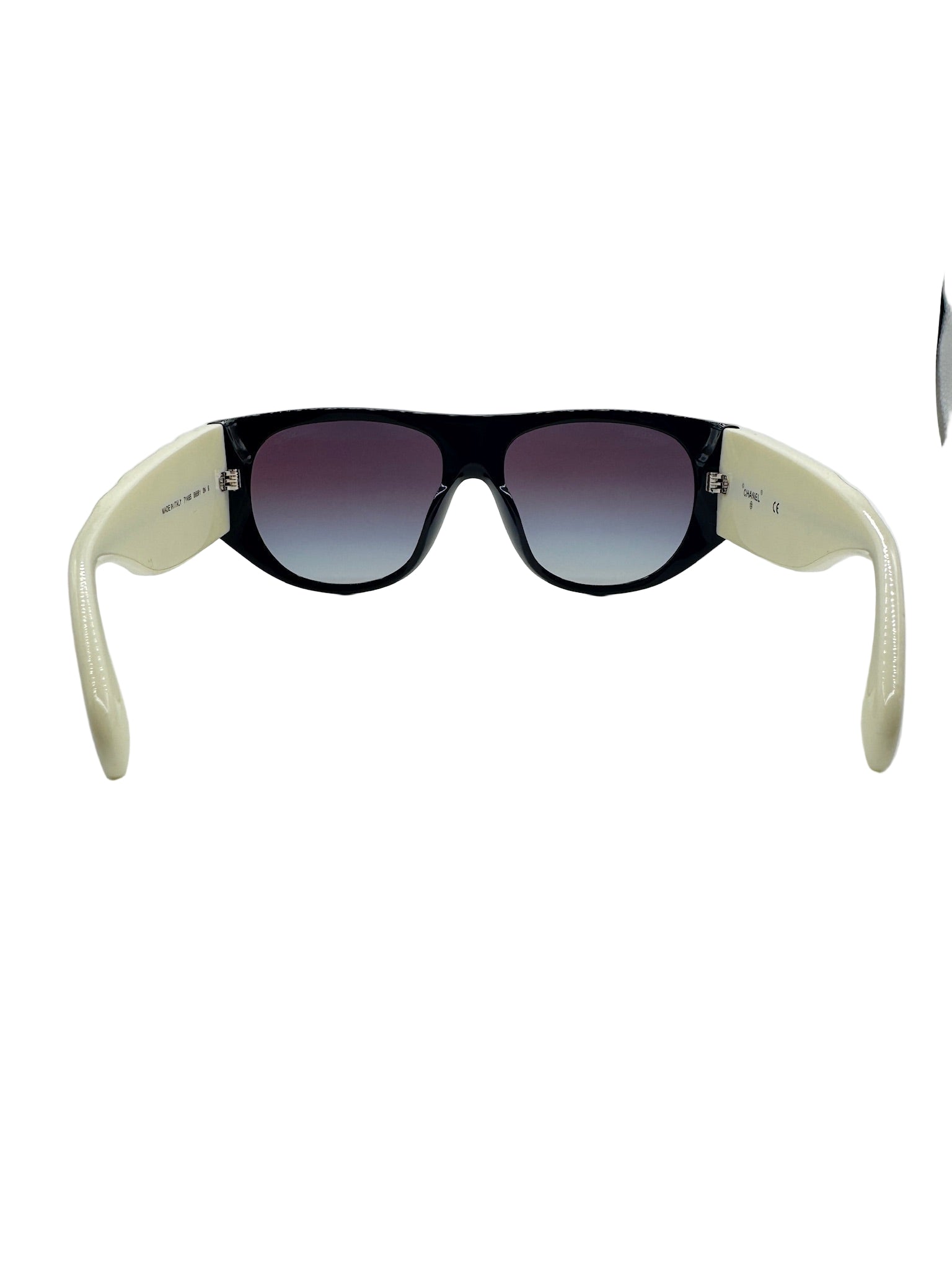 Chanel Black and White Quilted Sunglasses