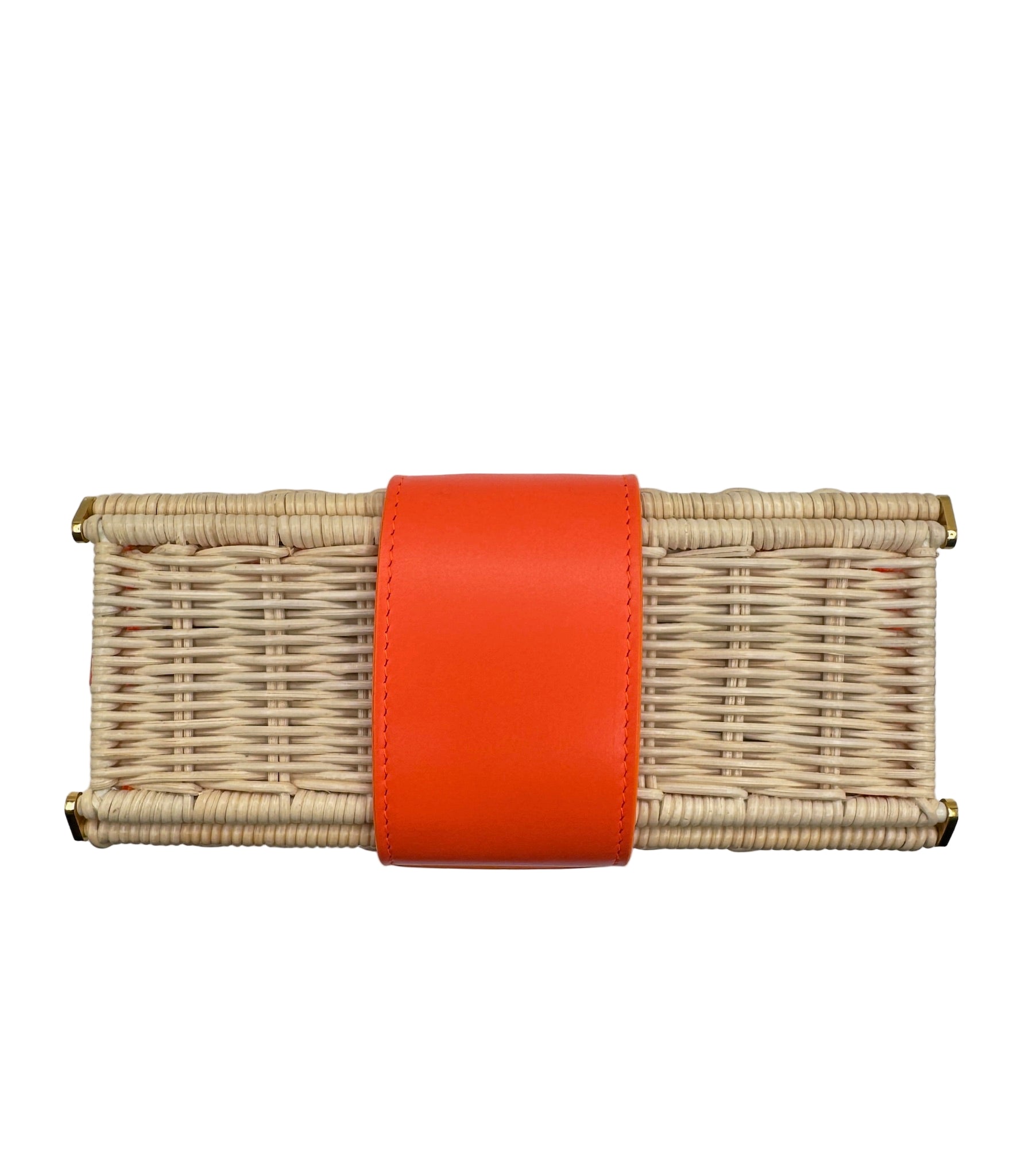 Dior Orange Wicker 30 Montaigne Bag