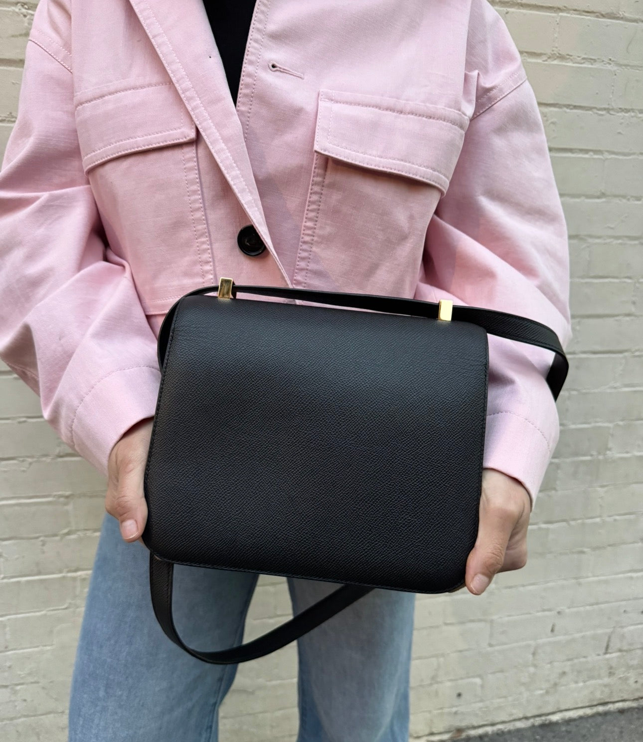 Hermès Constance 24 Black Noir Epsom Bag with Gold Hardware