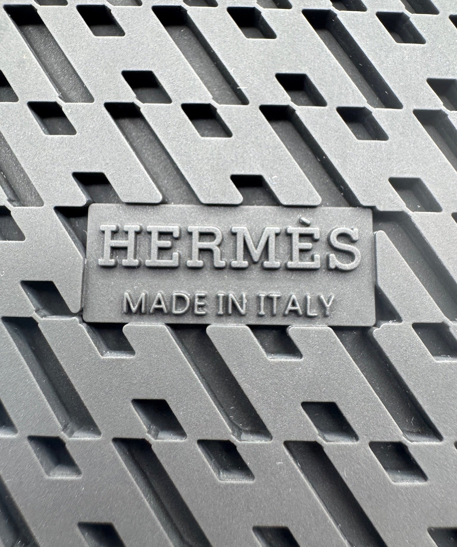 Hermès Black Leather Round Studs Chypre Sandals