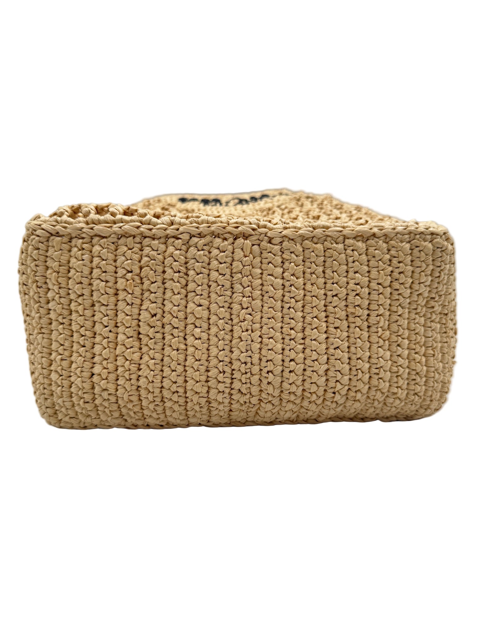 Prada Tan Raffia Crochet Small Tote bag