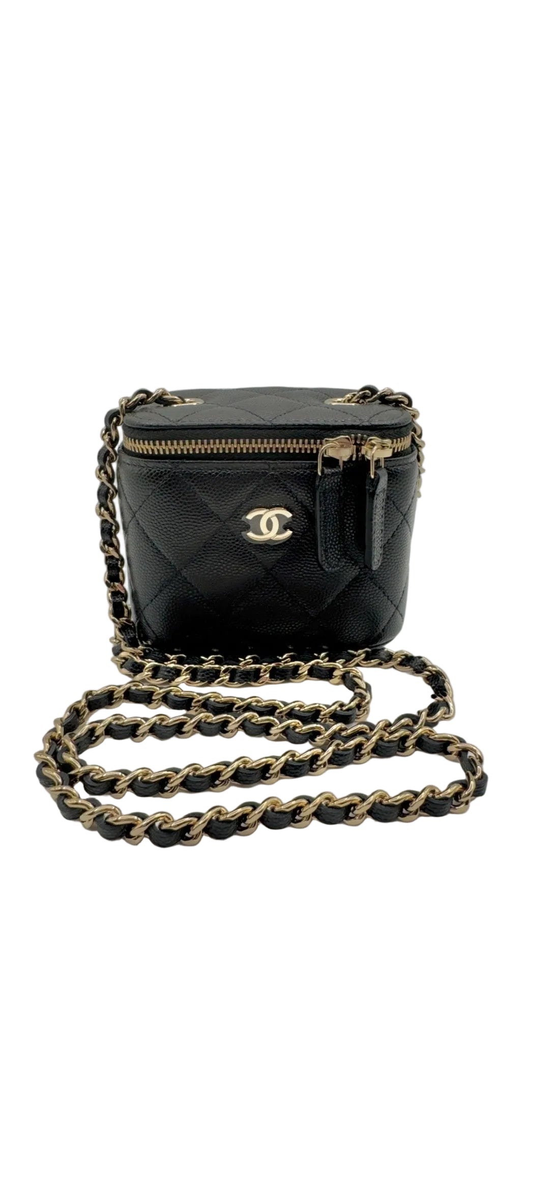 Chanel Black Caviar Mini Box Vanity Bag