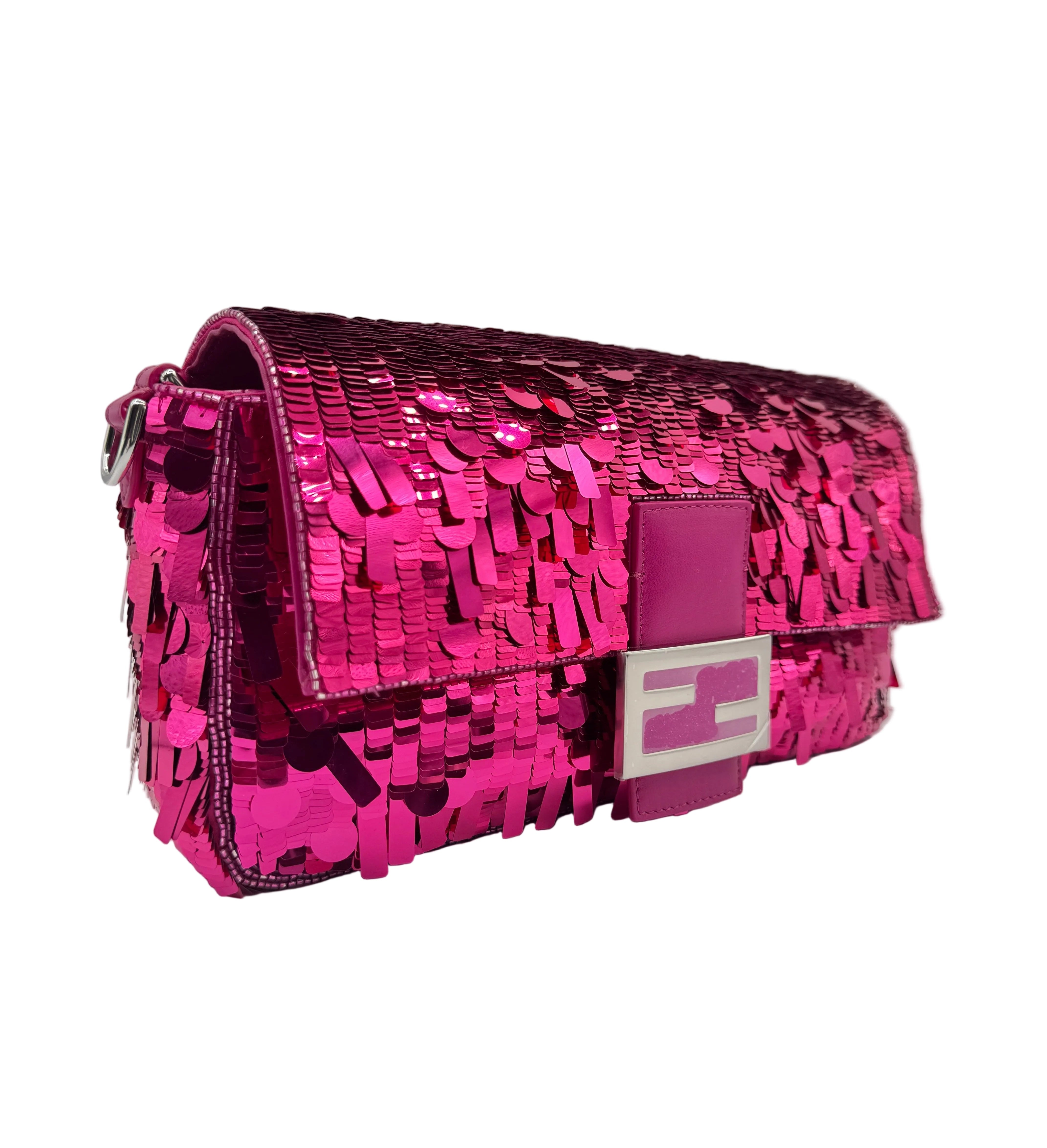 FENDI Pink Sequins Baguette