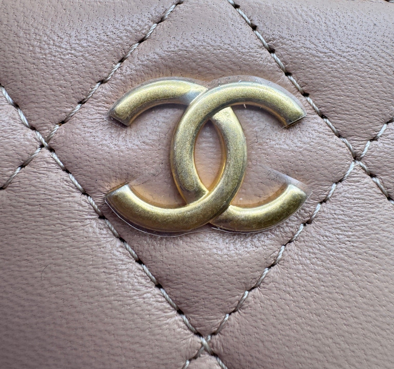 Chanel Beige Mini Top Handle Vanity Bag