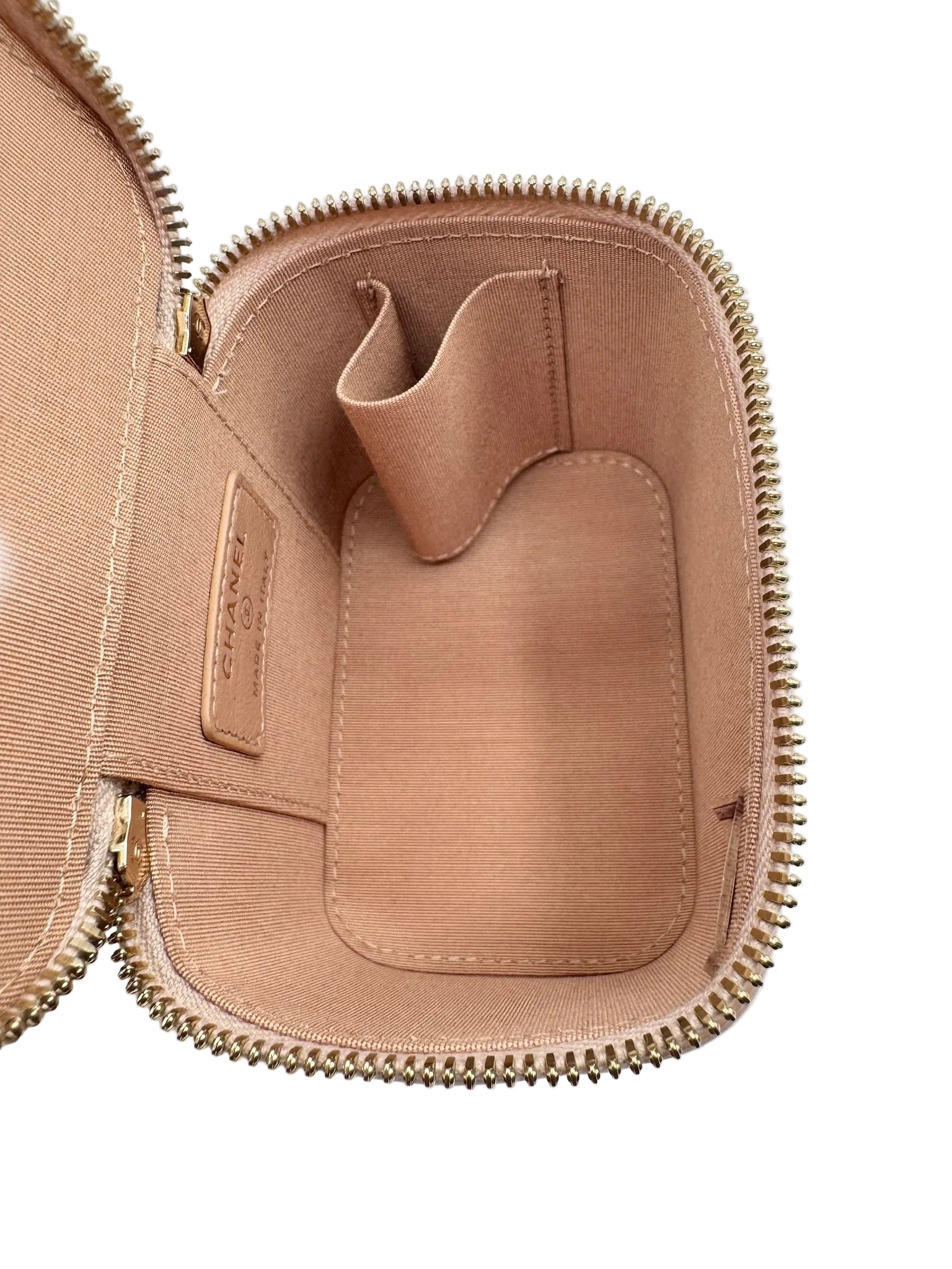 Chanel Beige Mini Top Handle Vanity Bag